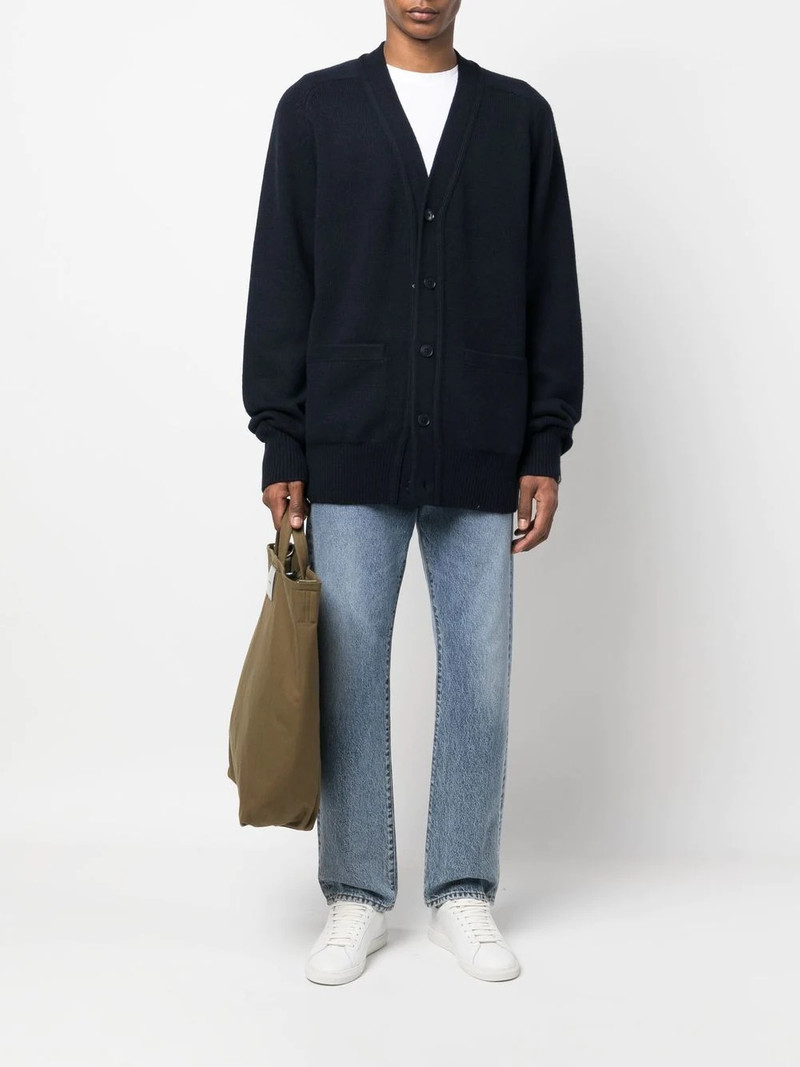 extreme cashmere V-neck knit cardigan outlook