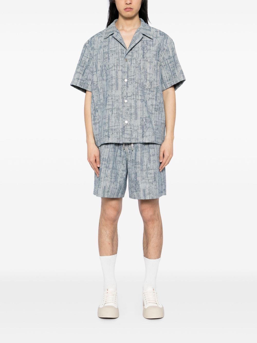 Dacquard denim shorts - 2