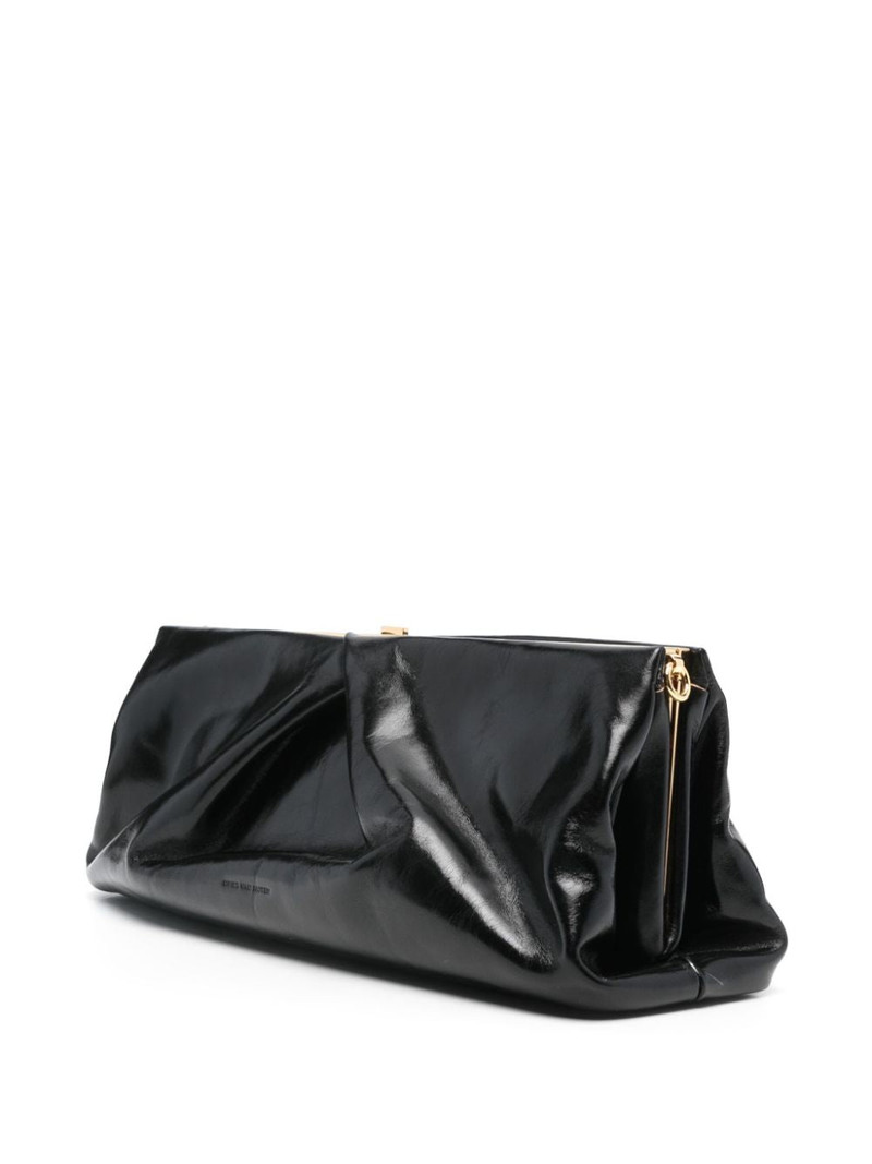 Dries Van Noten Large Leather Clutch Bag, With Detachable Adjustable Shoulder Strap. outlook