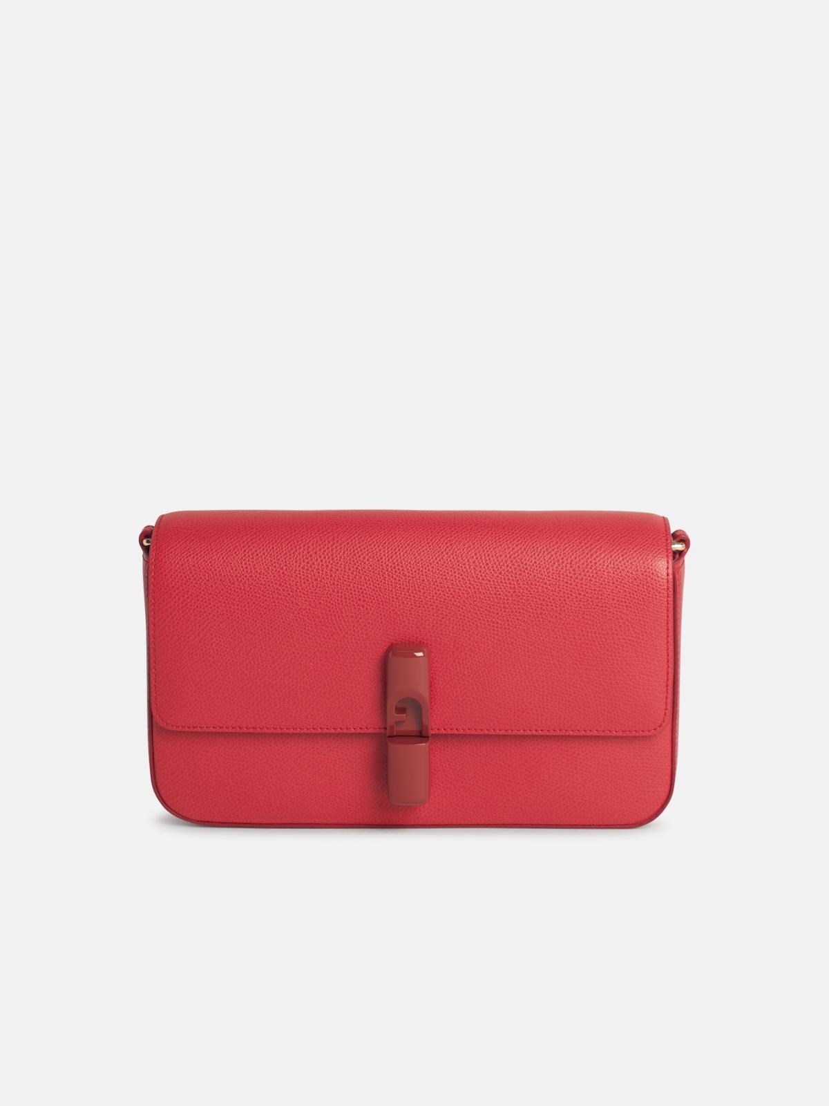 'IRIDE' SMALL RED LEATHER CROSSBODY BAG - 1