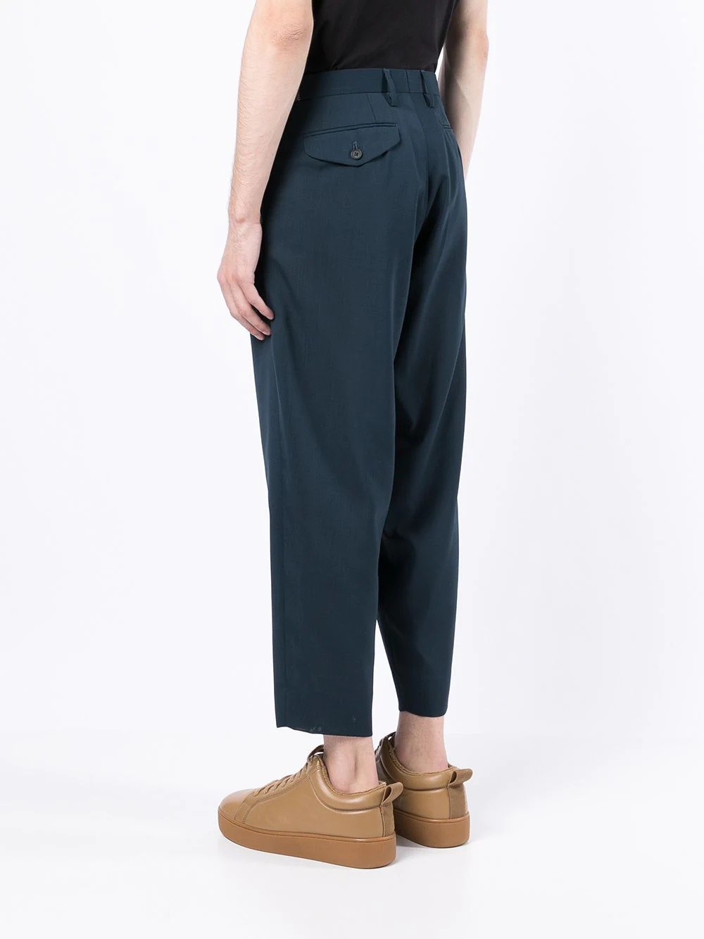 cropped pleated trousers - 4