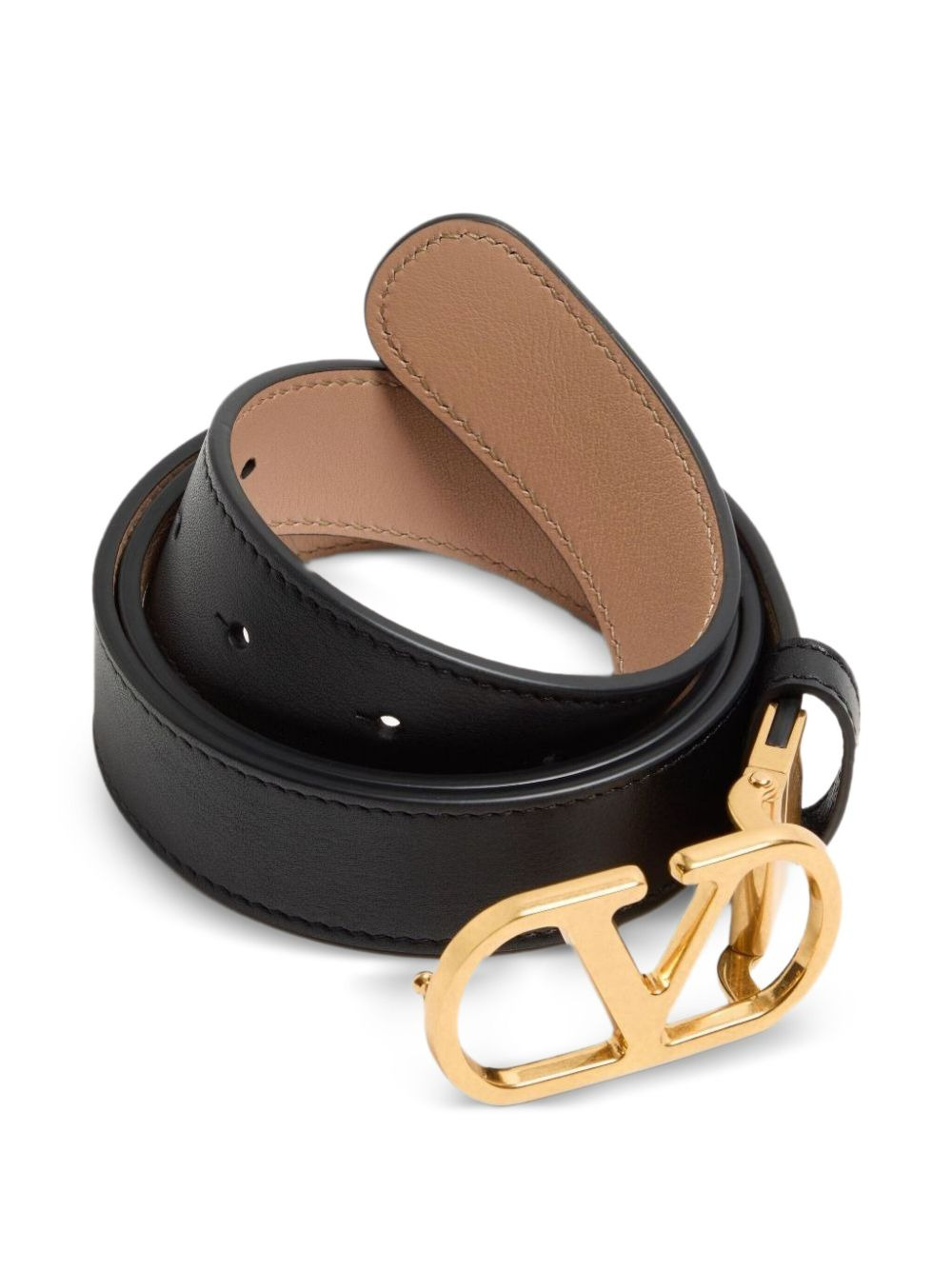 leather logo belt - 3