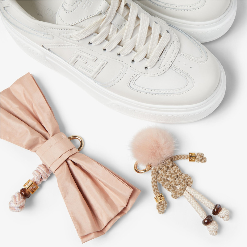 FENDI Fendi Match White leather platform low-tops outlook