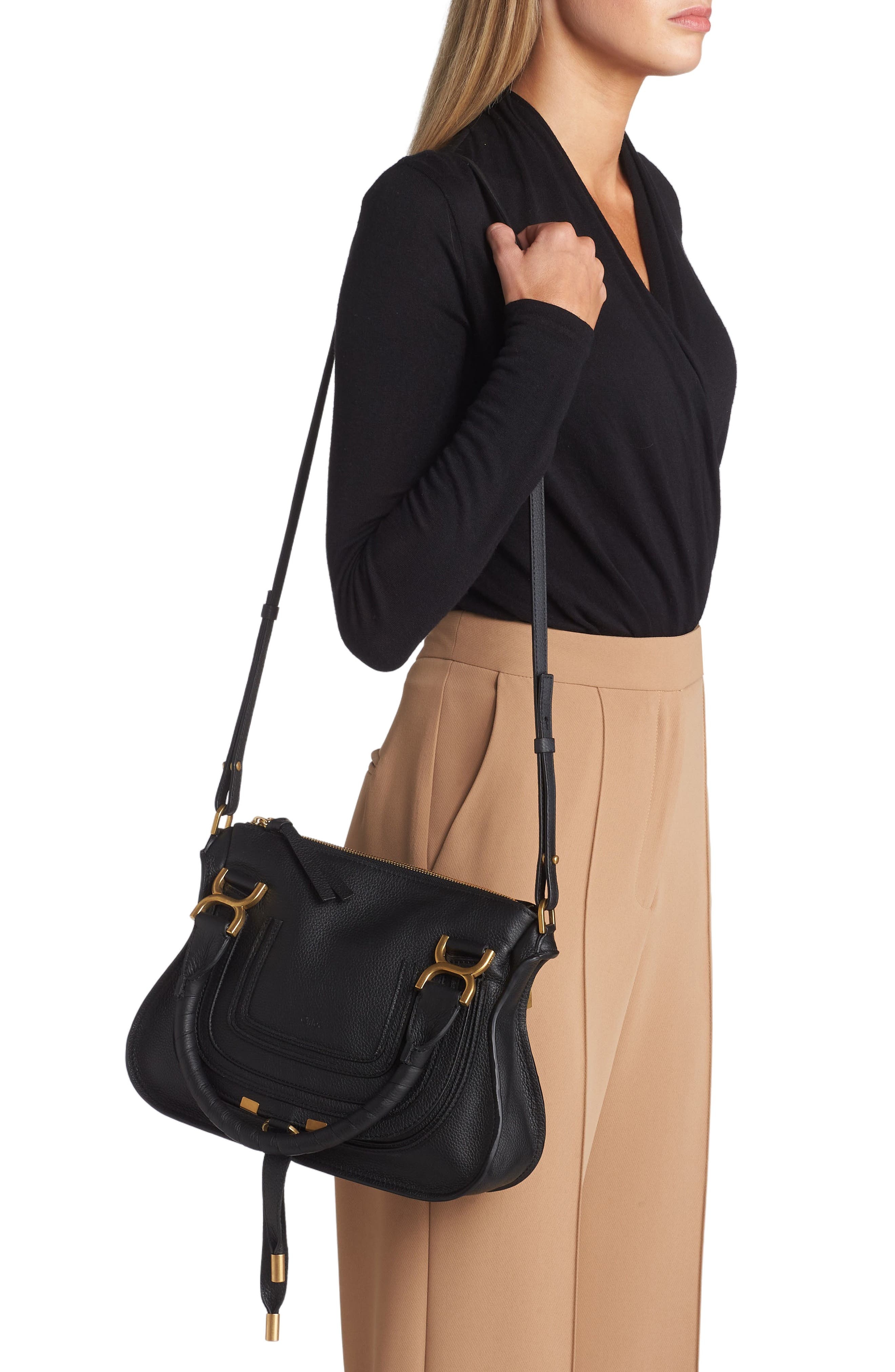 Small Marcie Leather Satchel - 2