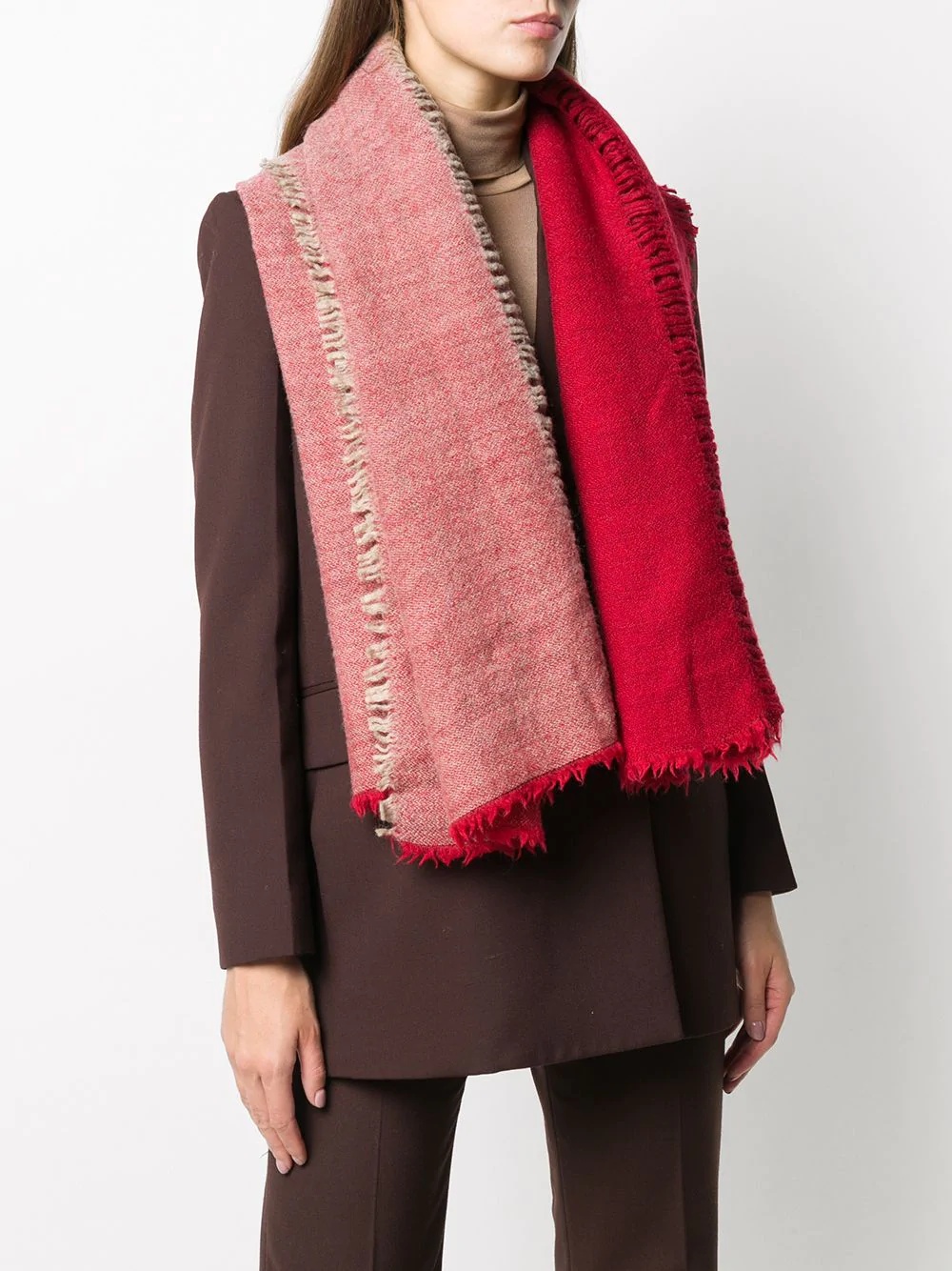 fringed oversized scarf - 2