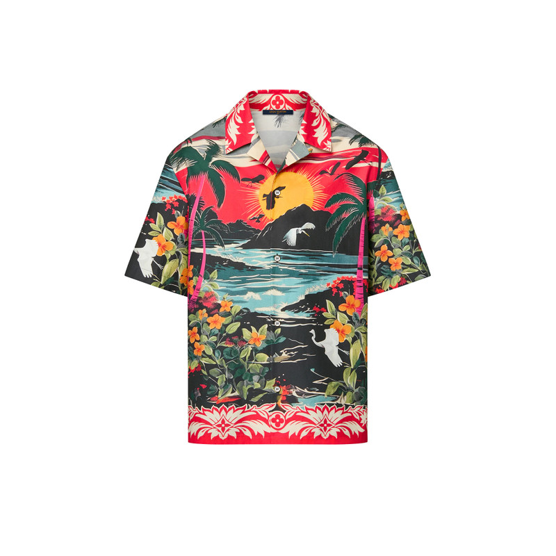 Printed Short-Sleeved Cotton Shirt 1