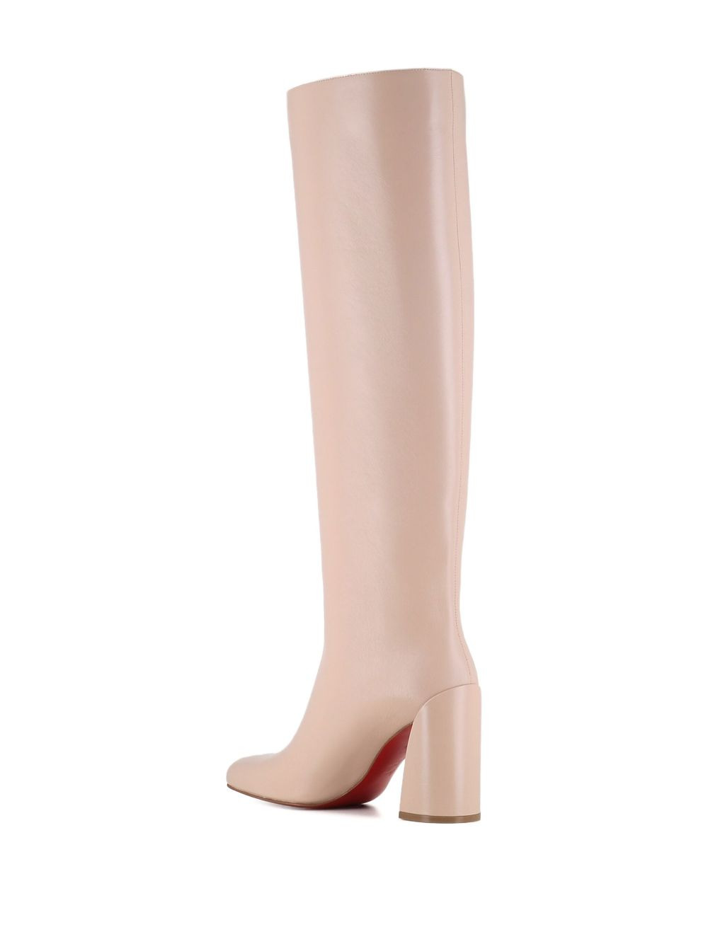 leather block-heel knee-high boots - 3