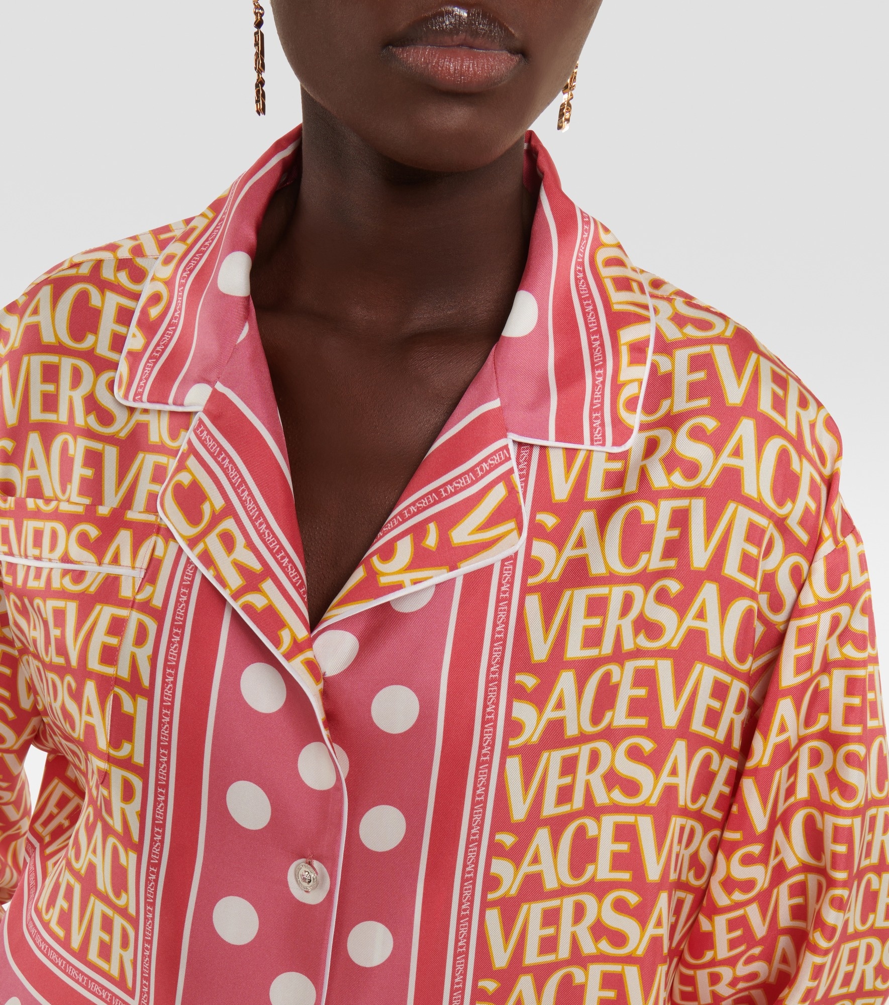 Logo silk shirt - 4