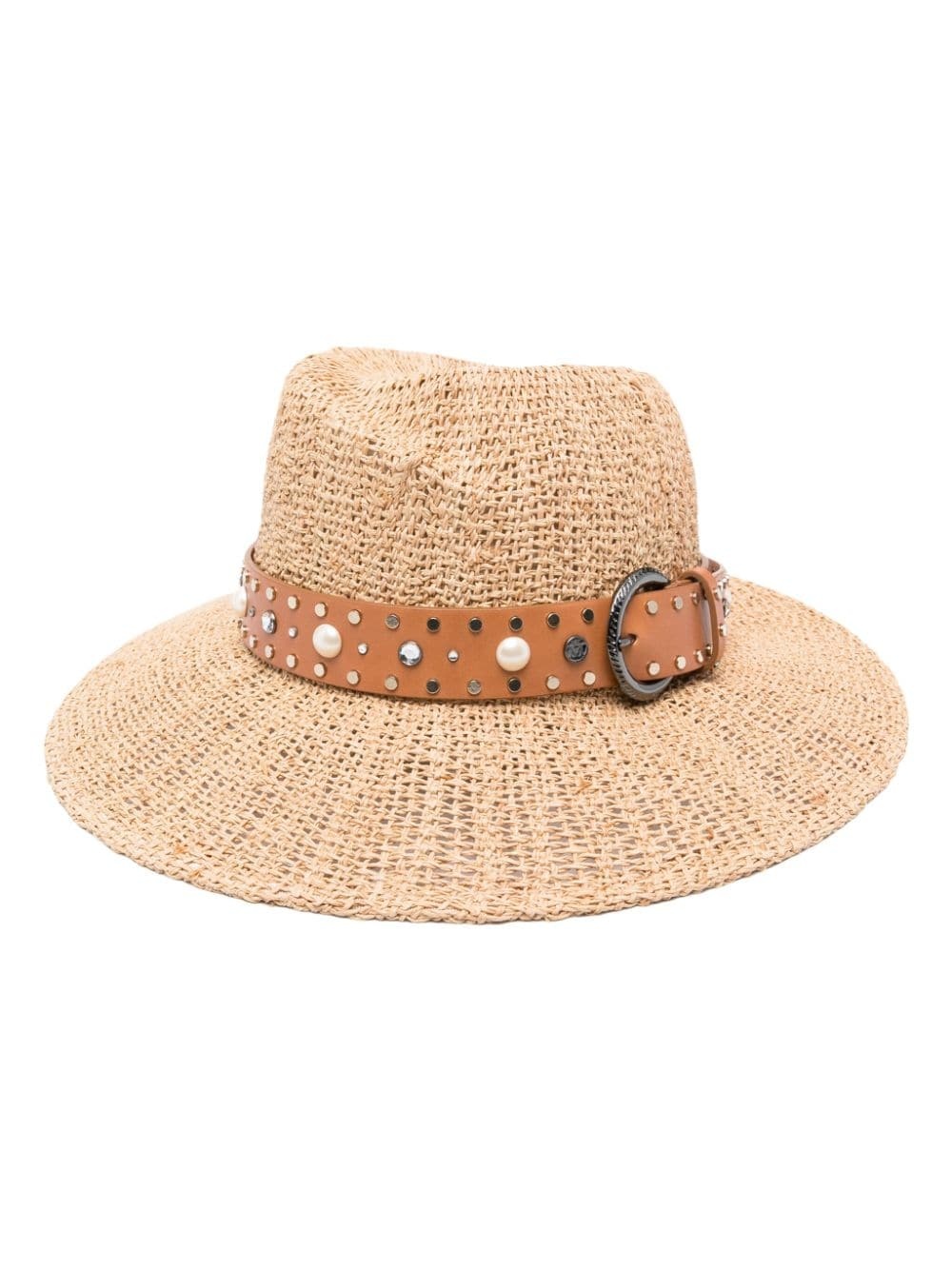 Virginie decorative belt fedora hat - 1