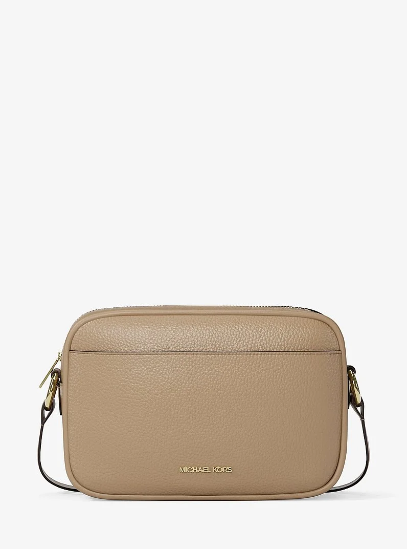 Jet Set Large Pebbled Leather Camera Crossbody Bag - 1