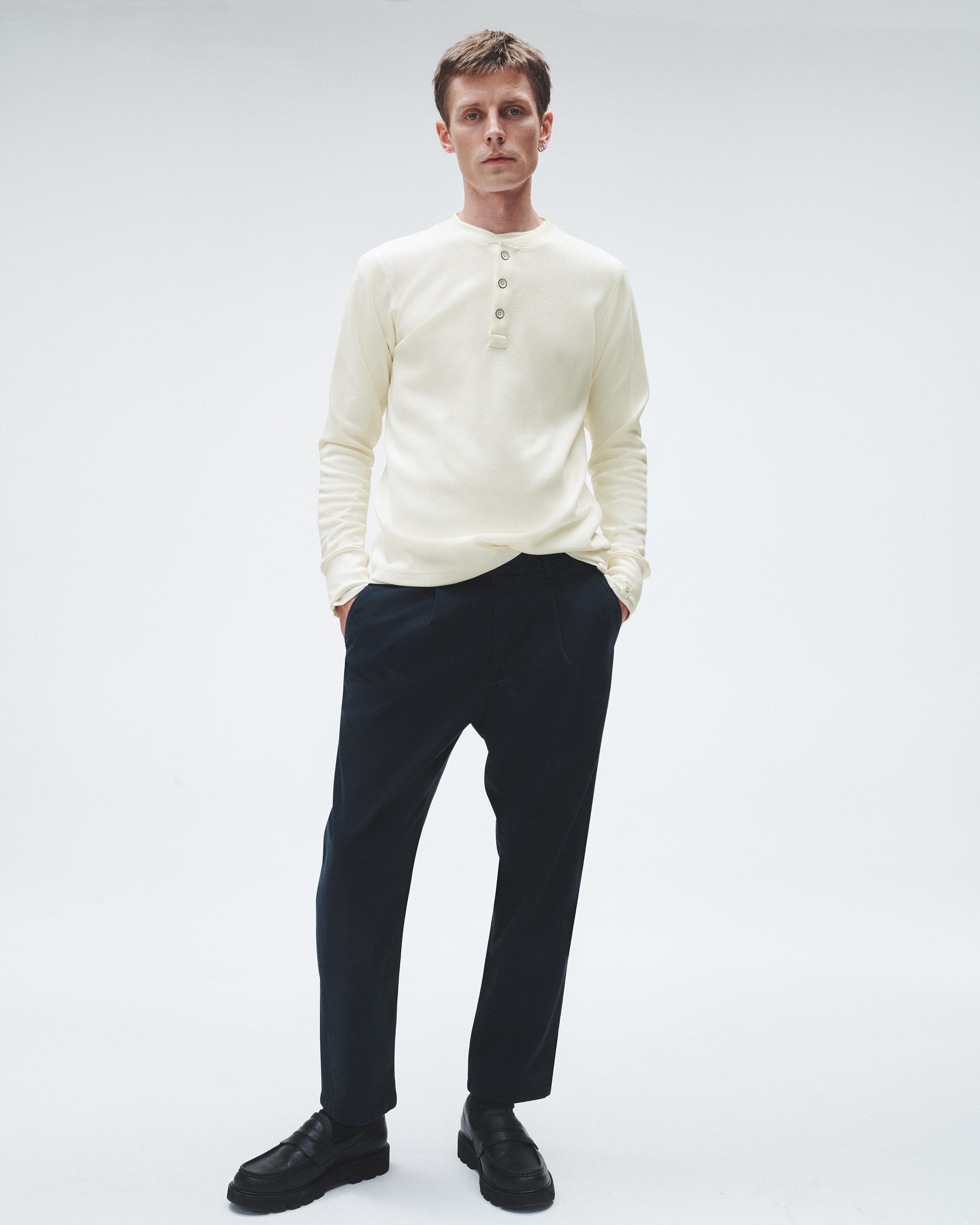 Lightweight Waffle Henley
Cotton T-Shirt - 2