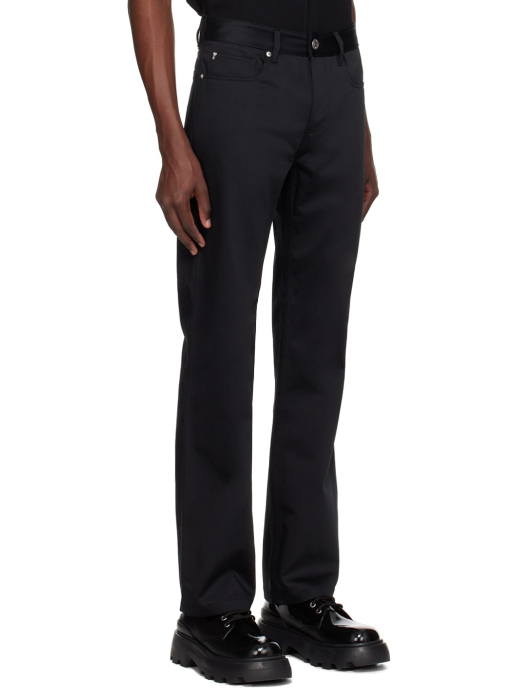 Black Straight-Leg Trousers - 2
