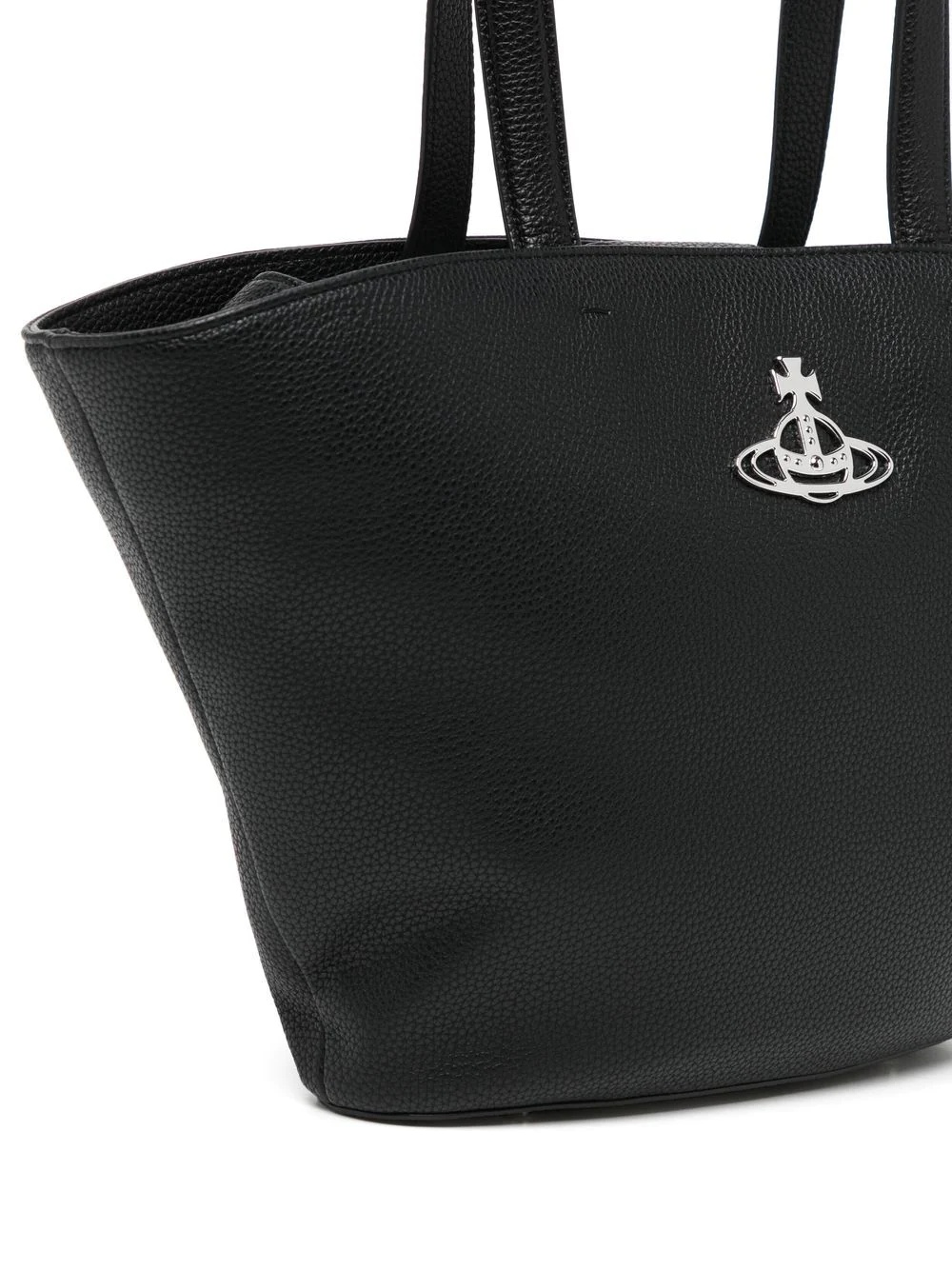 Orb-logo faux-leather tote - 4