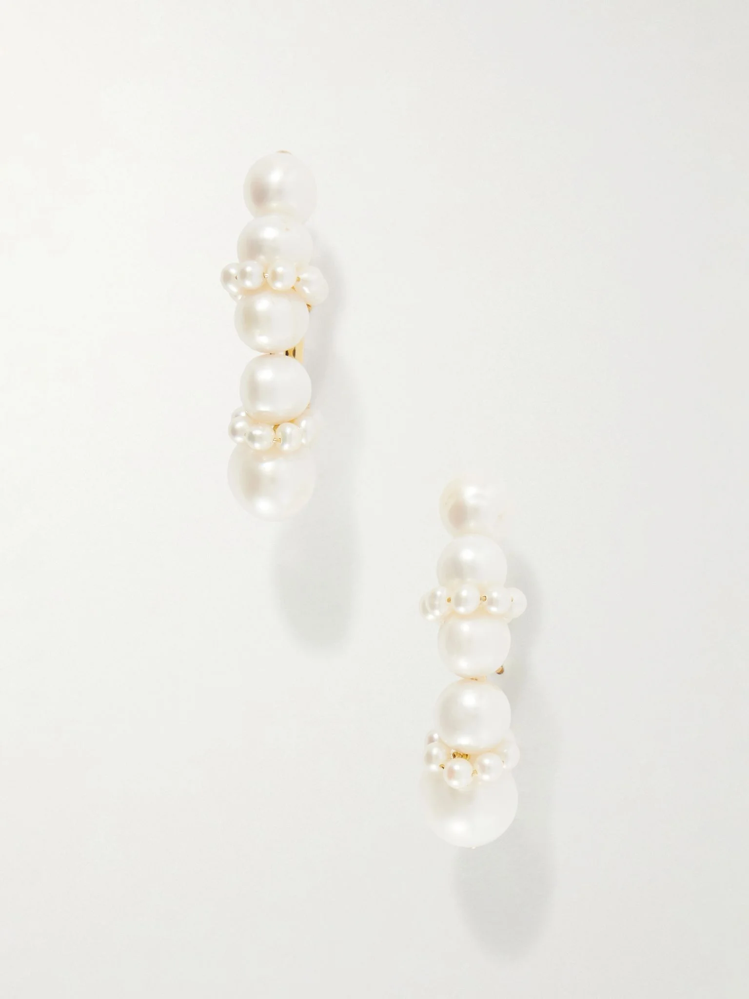 Recycled gold vermeil and pearl earrings Gold - 1