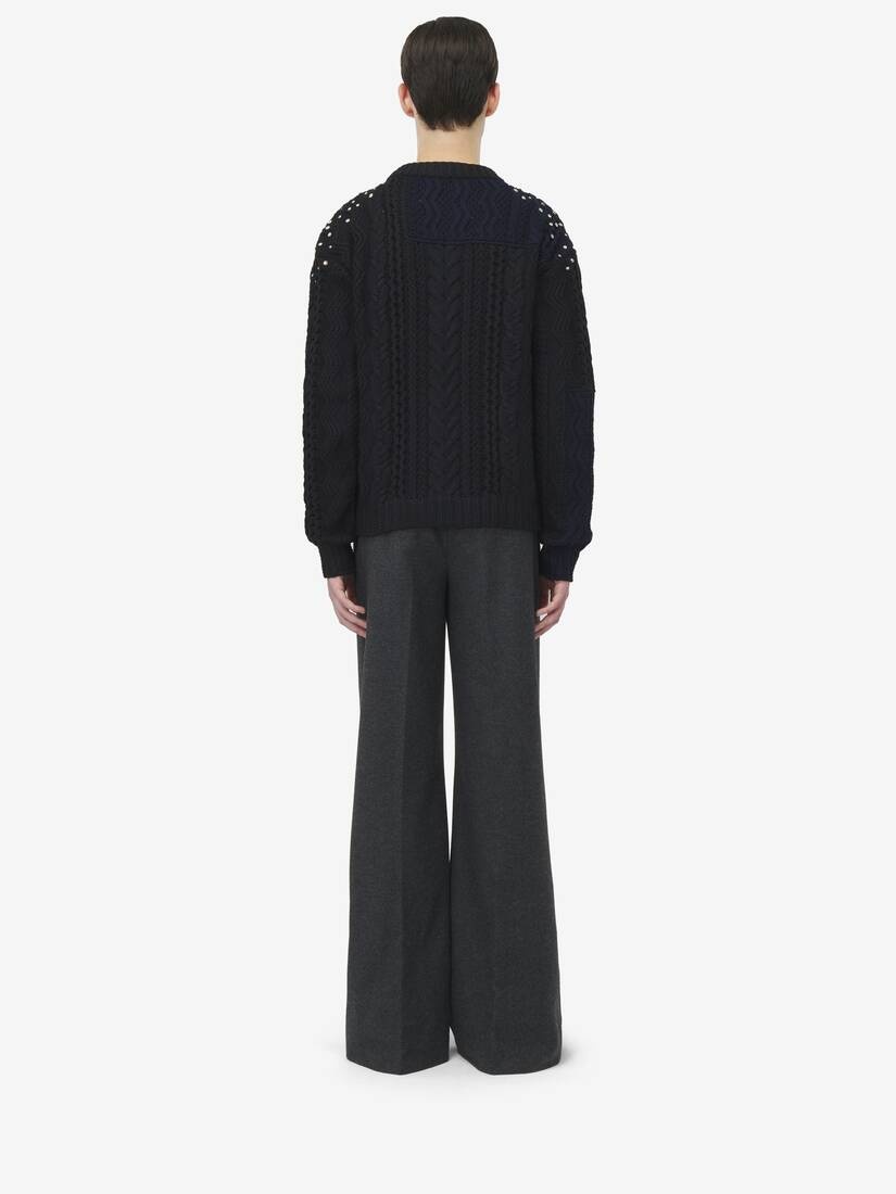 Crystal Aran Knit Sweater - 5
