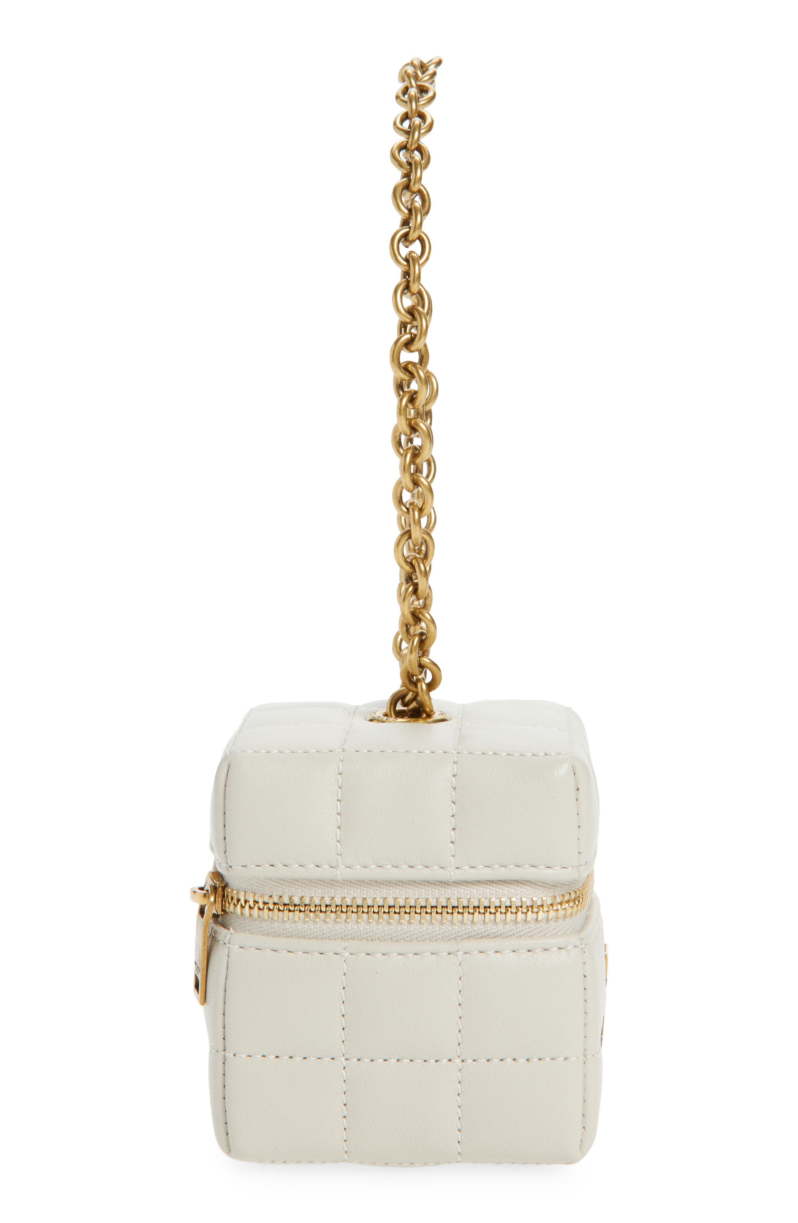 Saint Laurent Mini Cassandre Matelassé Carré Leather Wristlet in Cream Soft at Nordstrom - 5