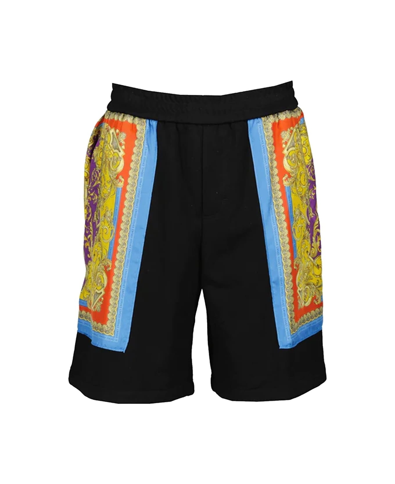 Barocco Goddess Night Print Shorts - 1