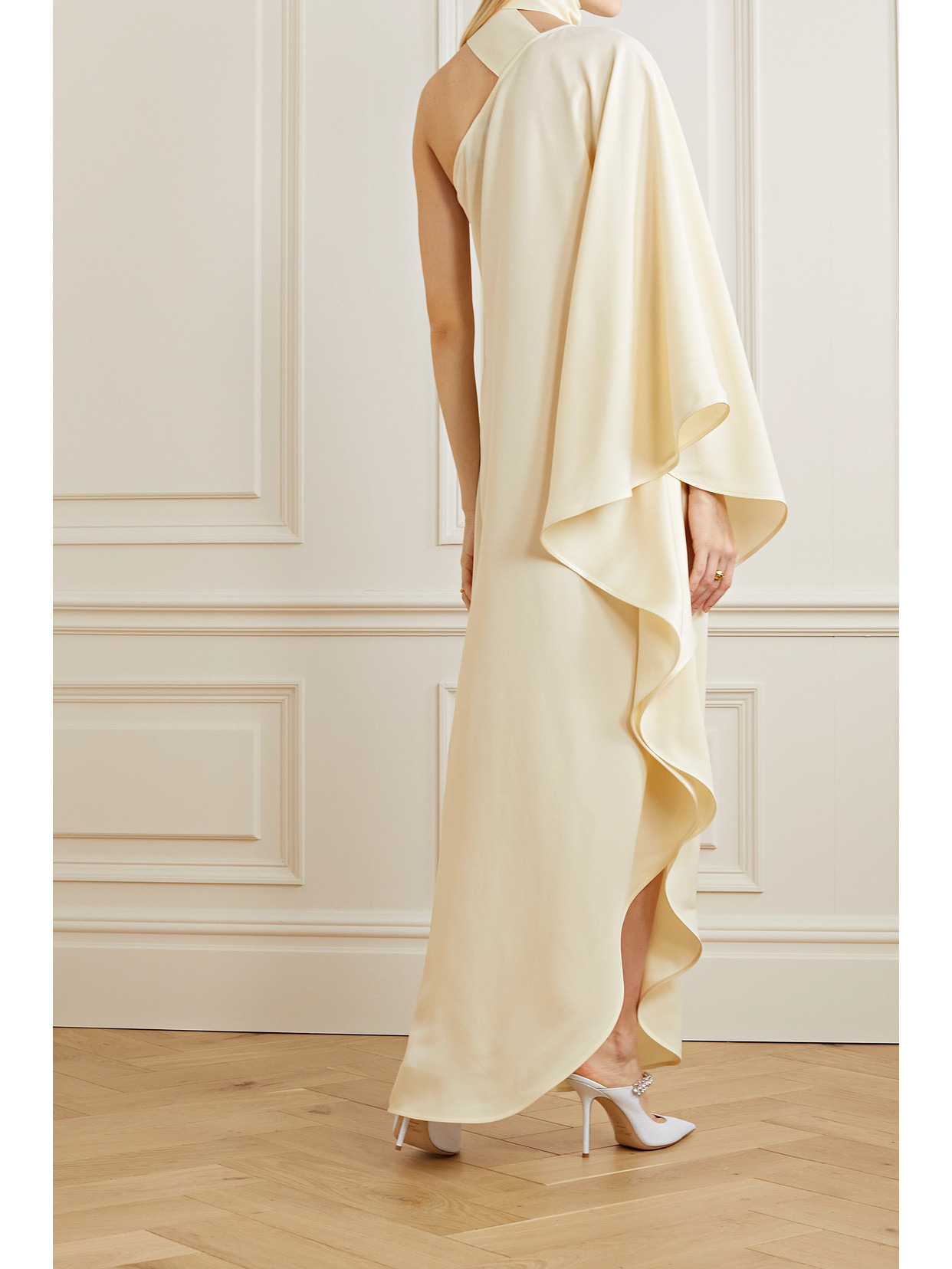 + Net Sustain Ubud One-shoulder Ruffled Crepe Gown - 3
