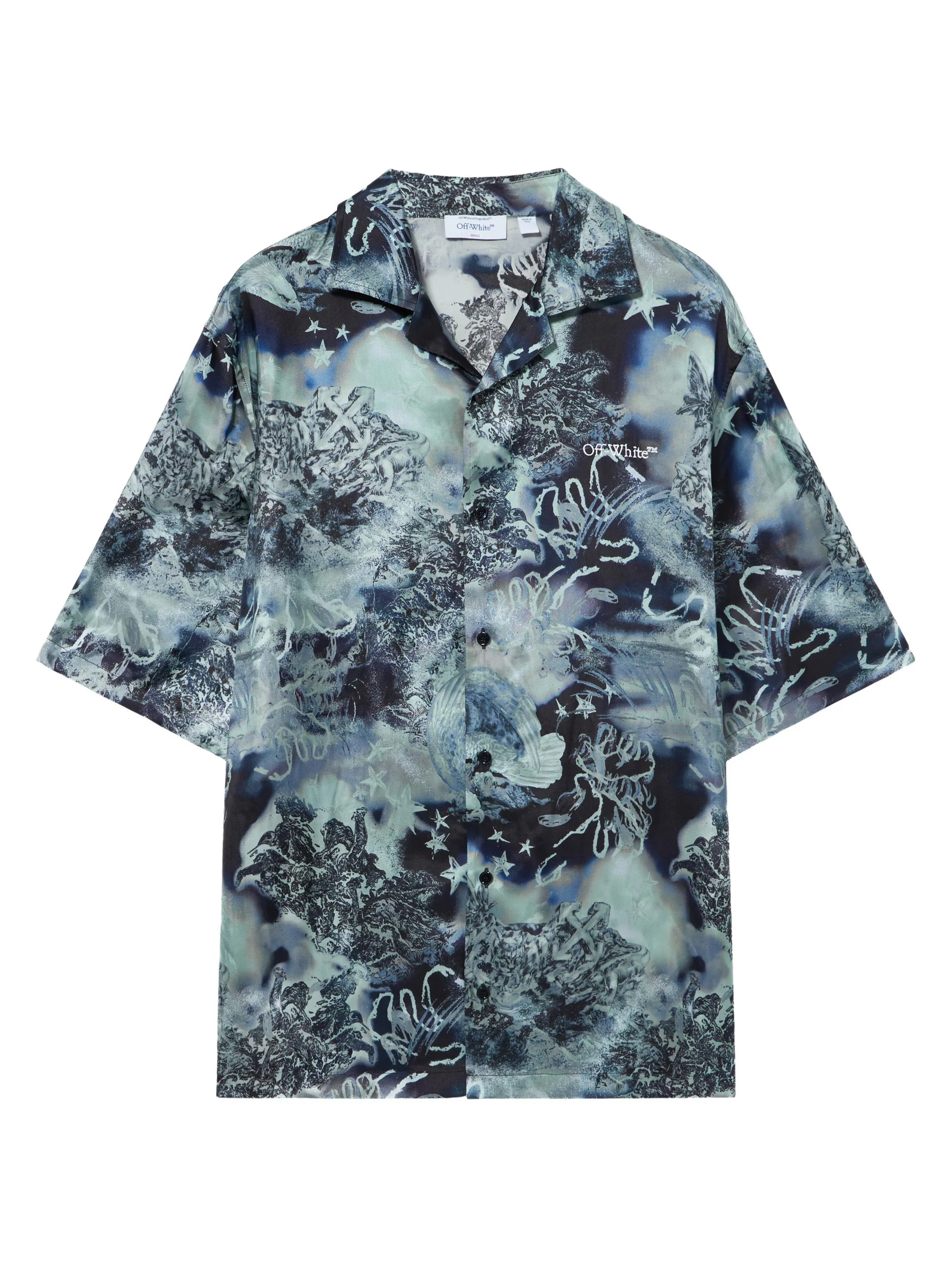 Men's Land & Sky Printed Camp Shirt - Multi Blue - 1