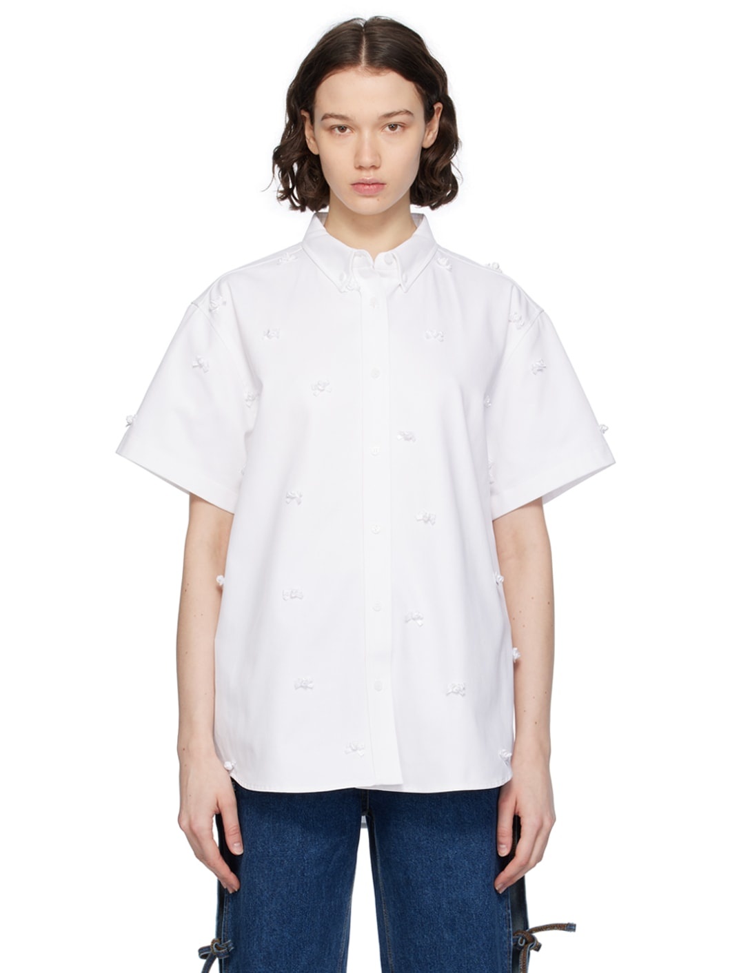 White Ribbon Shirt - 1