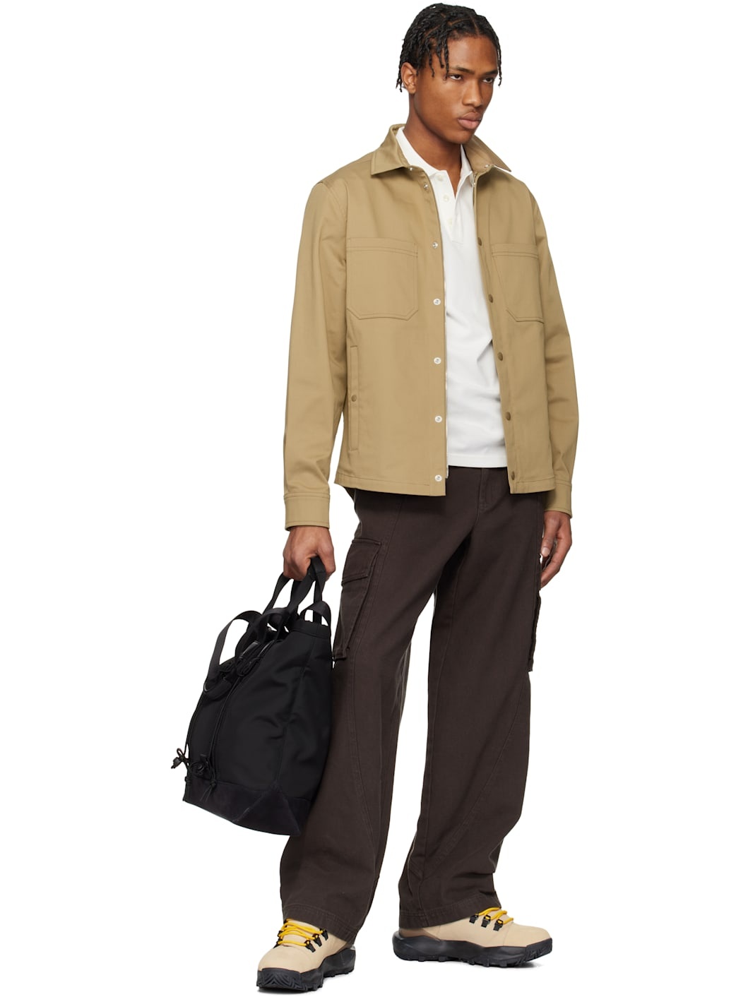 Black Tech Water-Repellent Small Tote - 4