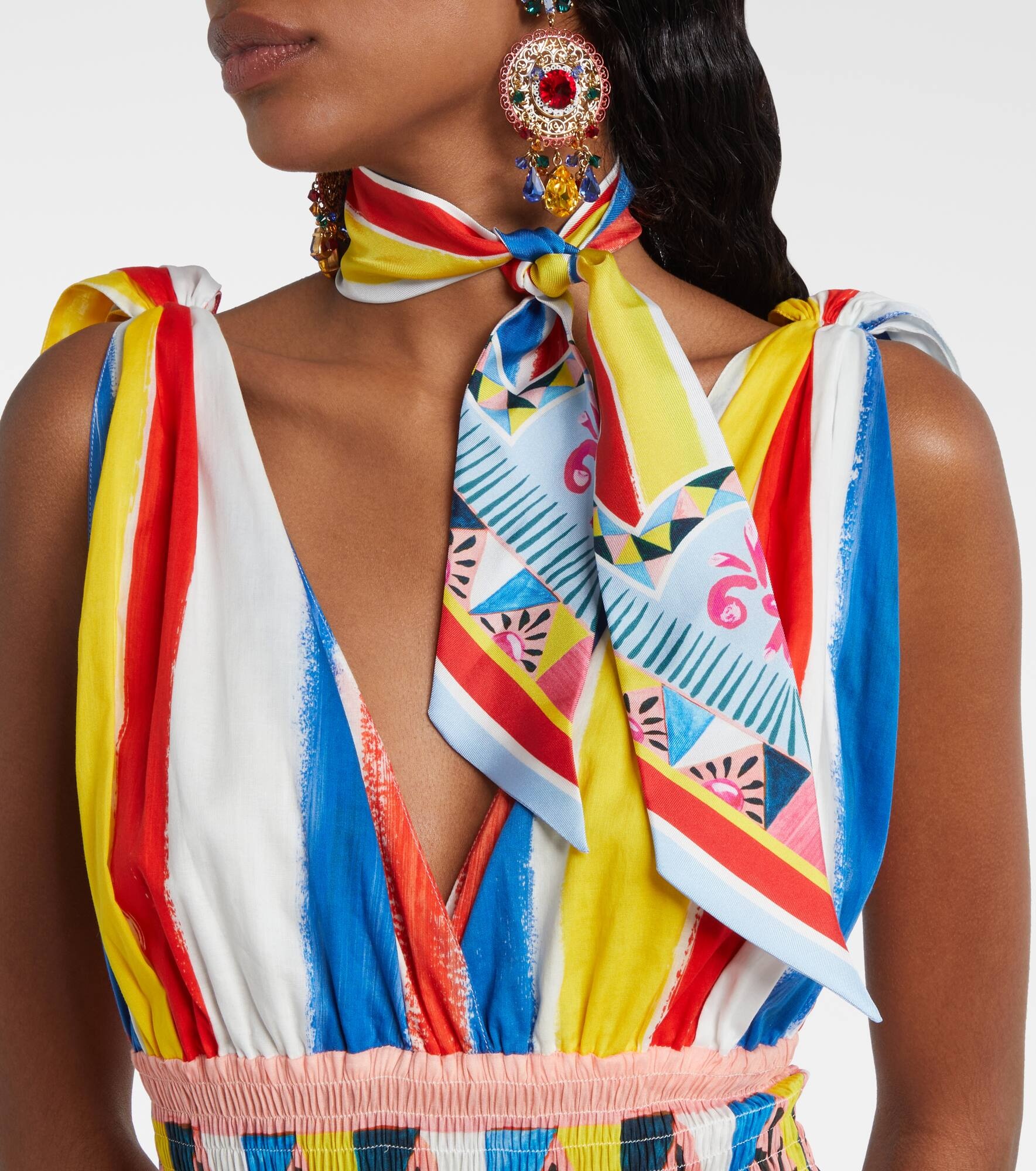 Printed silk twill scarf - 2