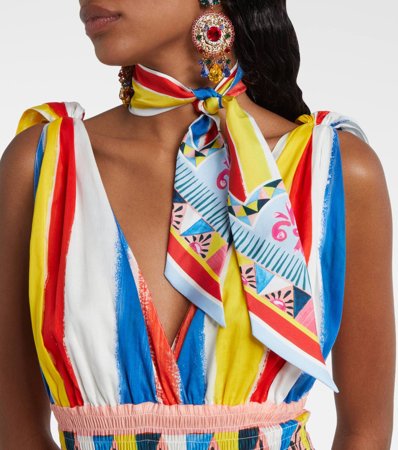 Dolce & Gabbana Printed silk twill scarf outlook