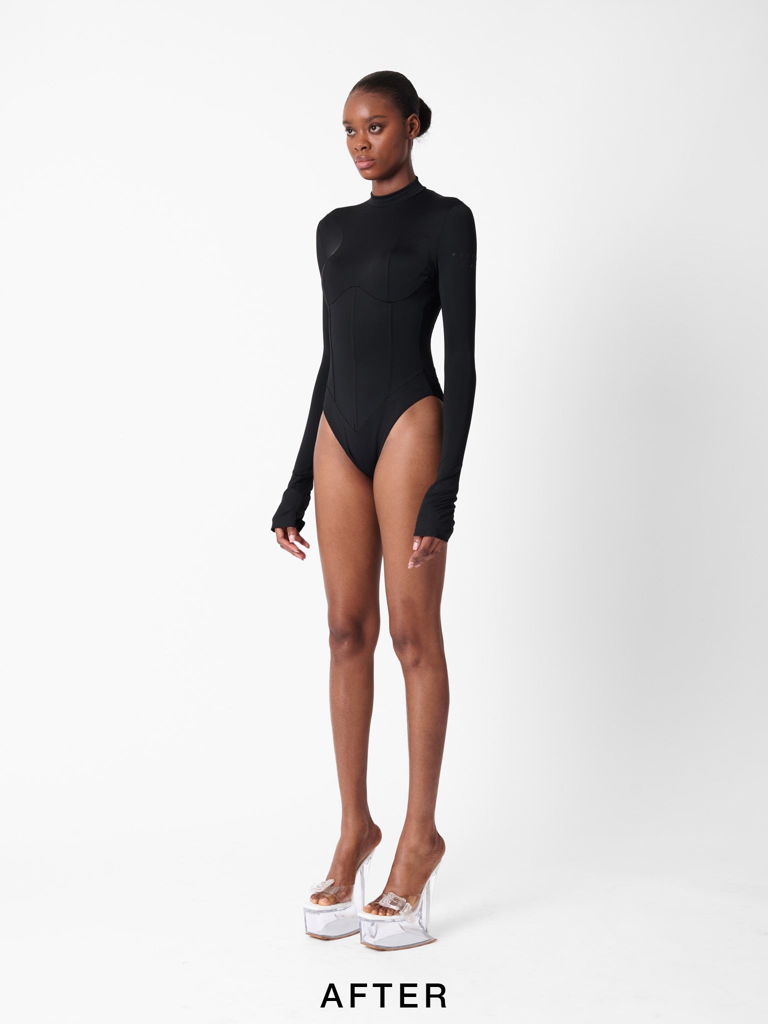 CAT CALL PADDED BODYSUIT BLACK - 11