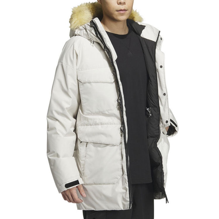 adidas Furry Down Parka 'White' IS0365 - 4