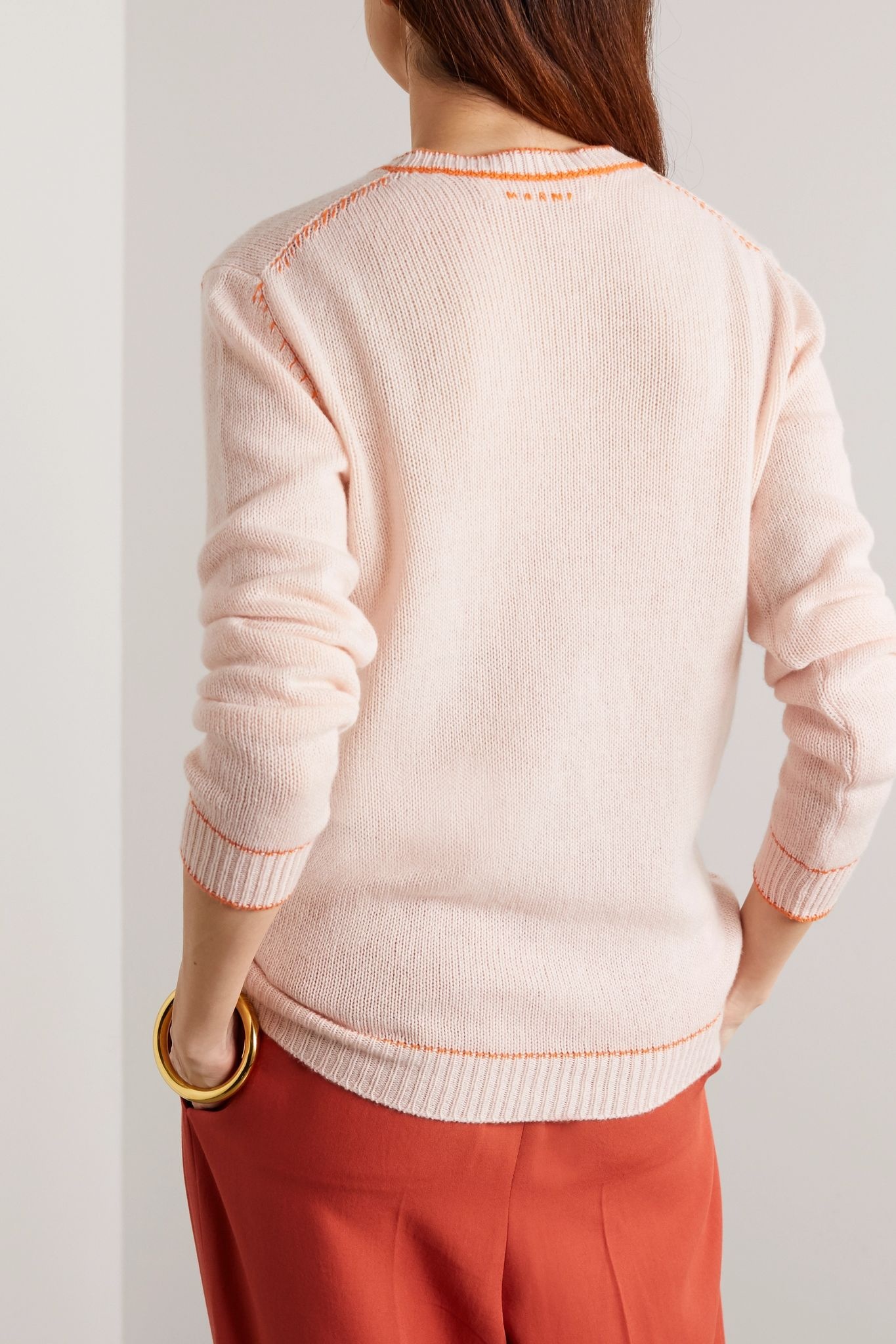 Topstitched cashmere sweater - 4