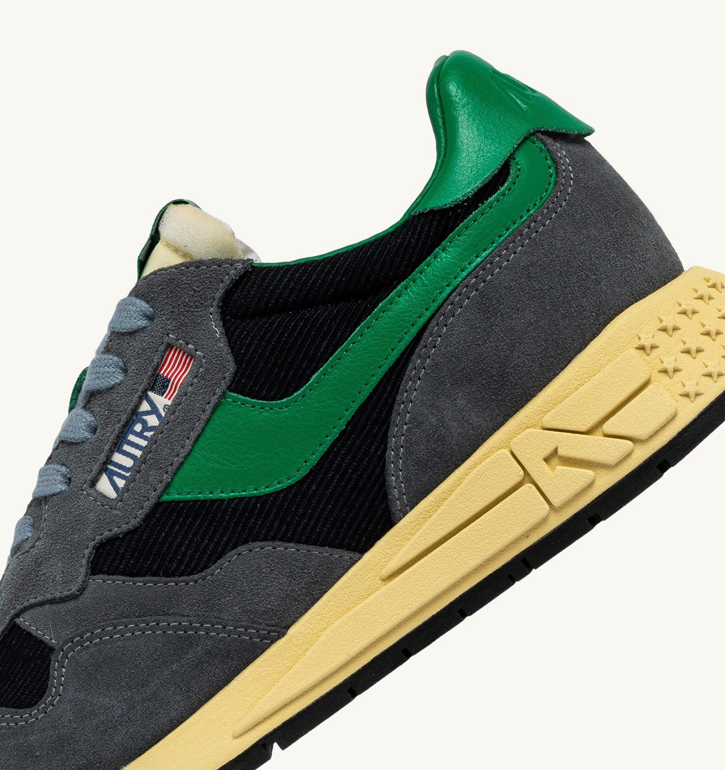 REELWIND LOW SNEAKERS IN PEAT AND GREEN TAMBURINE SUEDE AND MESH - 7