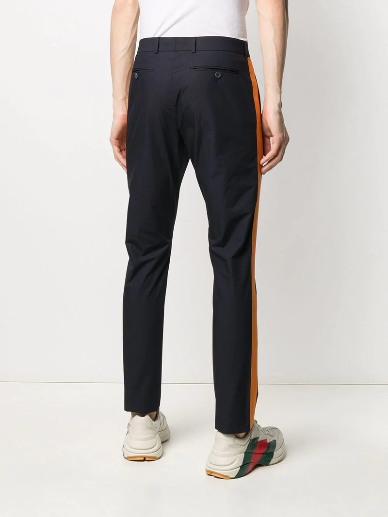 contrast panel trousers 4