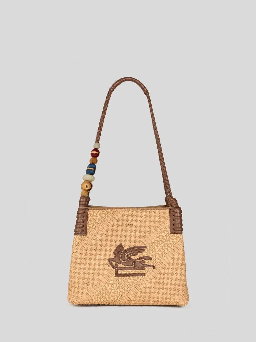 SMALL RAFFIA LIBRA TOTE BAG - 1