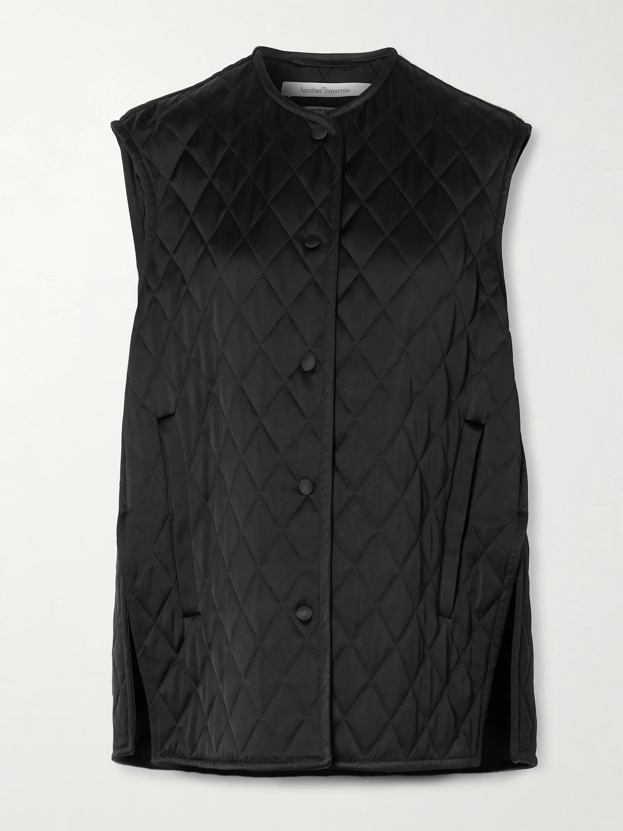 Quilted Satin Vest - 1