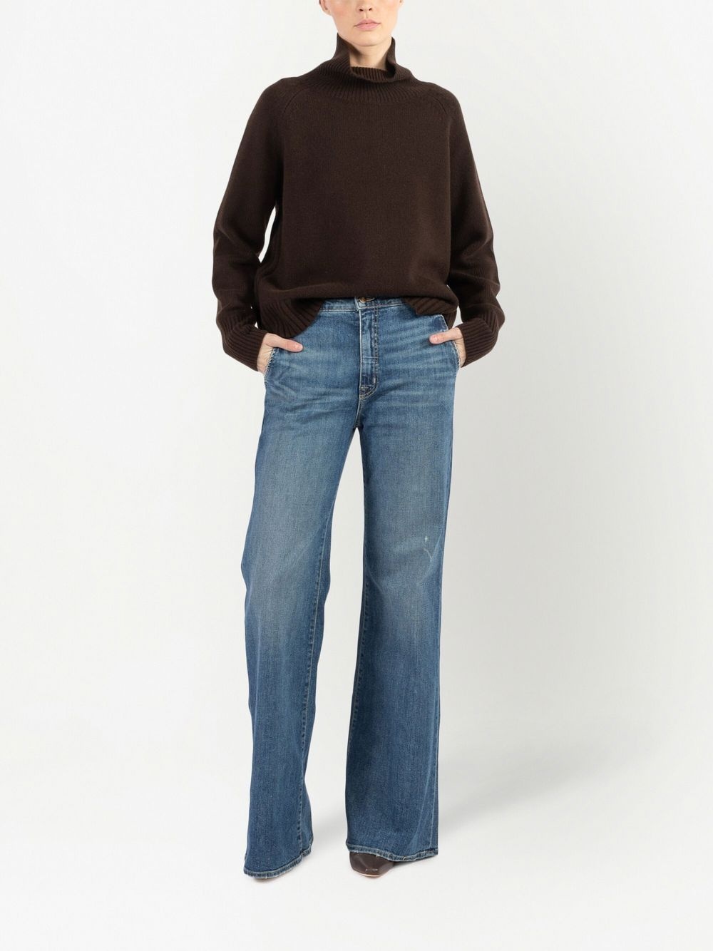 Anna mid-rise wide-leg jeans - 2
