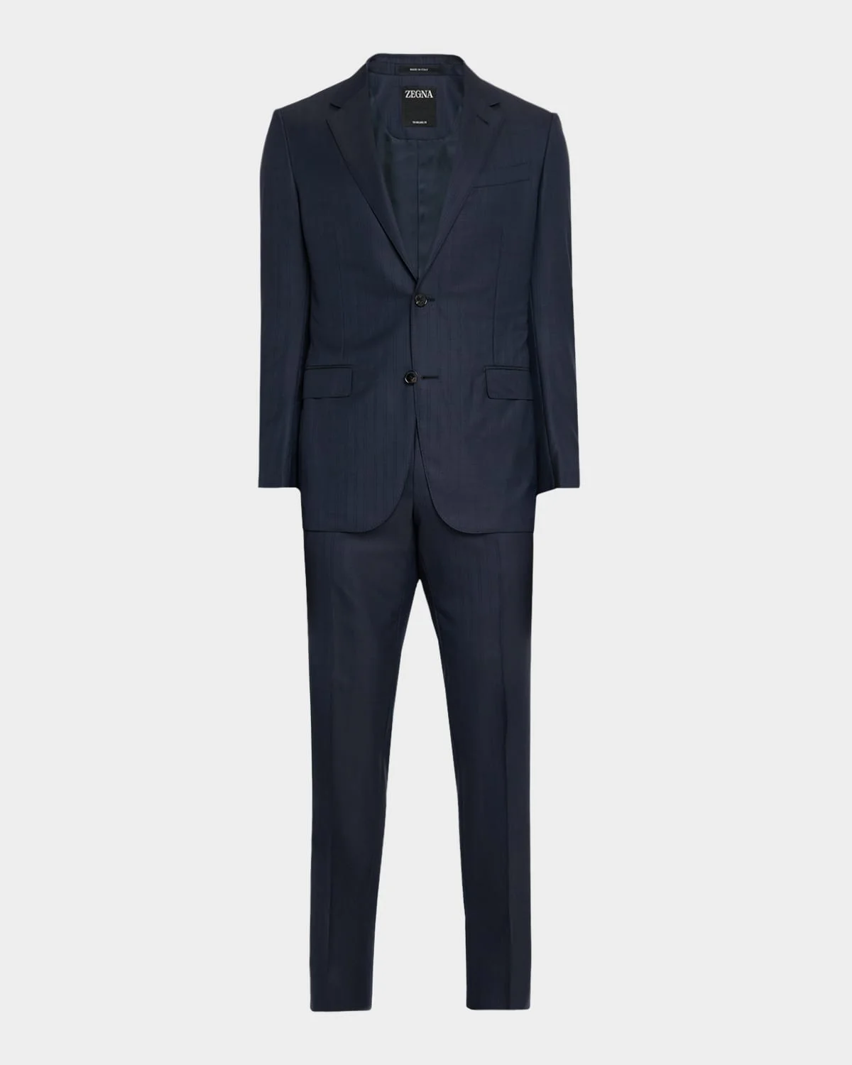 Men's Tonal Stripe Wool Two-Piece Suit - 1