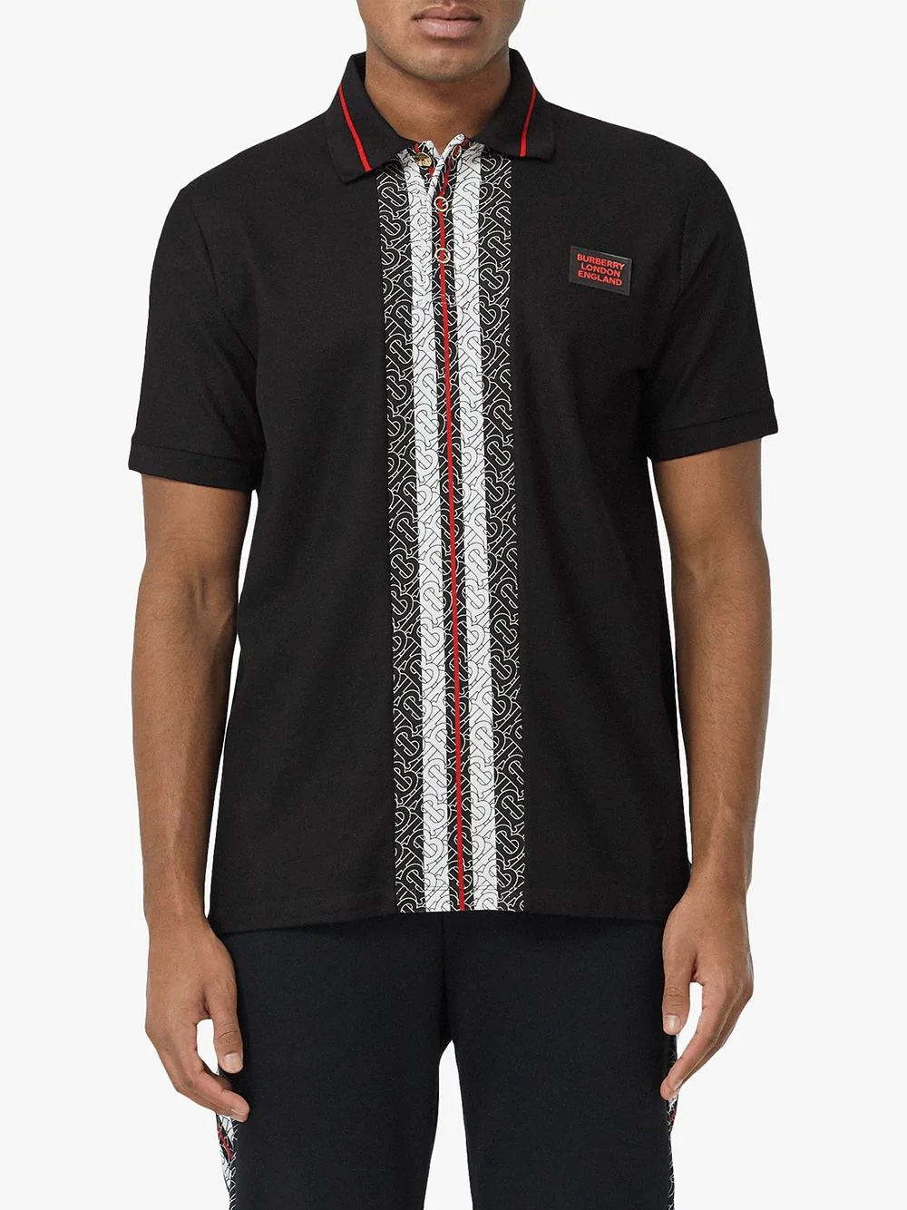 monogram stripe polo shirt - 3