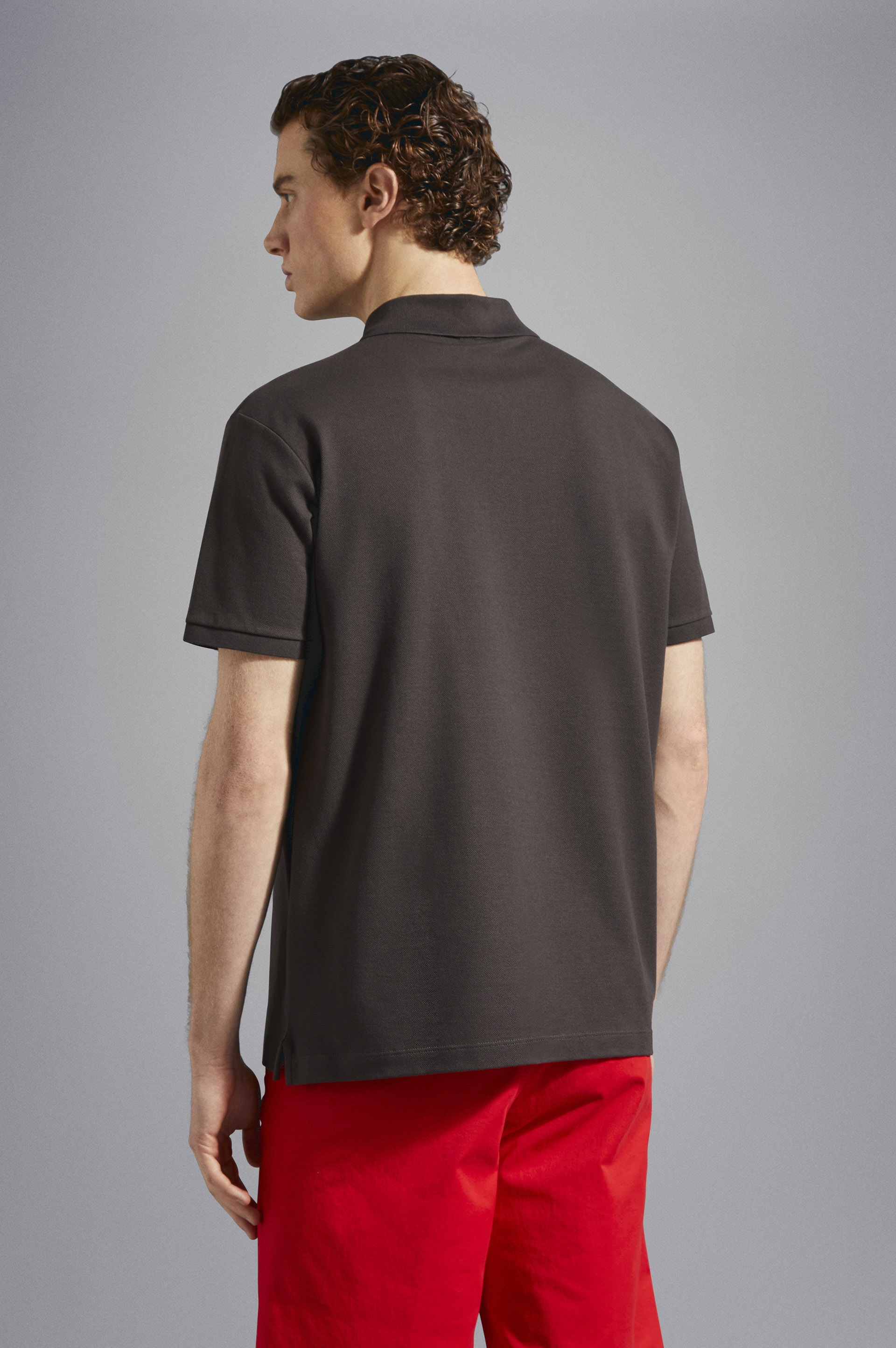 COTTON PIQUÉ POLO WITH ICONIC BADGE - 3
