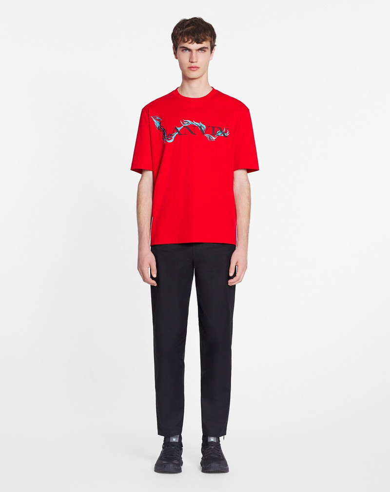 UNISEX DRAGON PRINT LOOSE-FITTING T-SHIRT 2