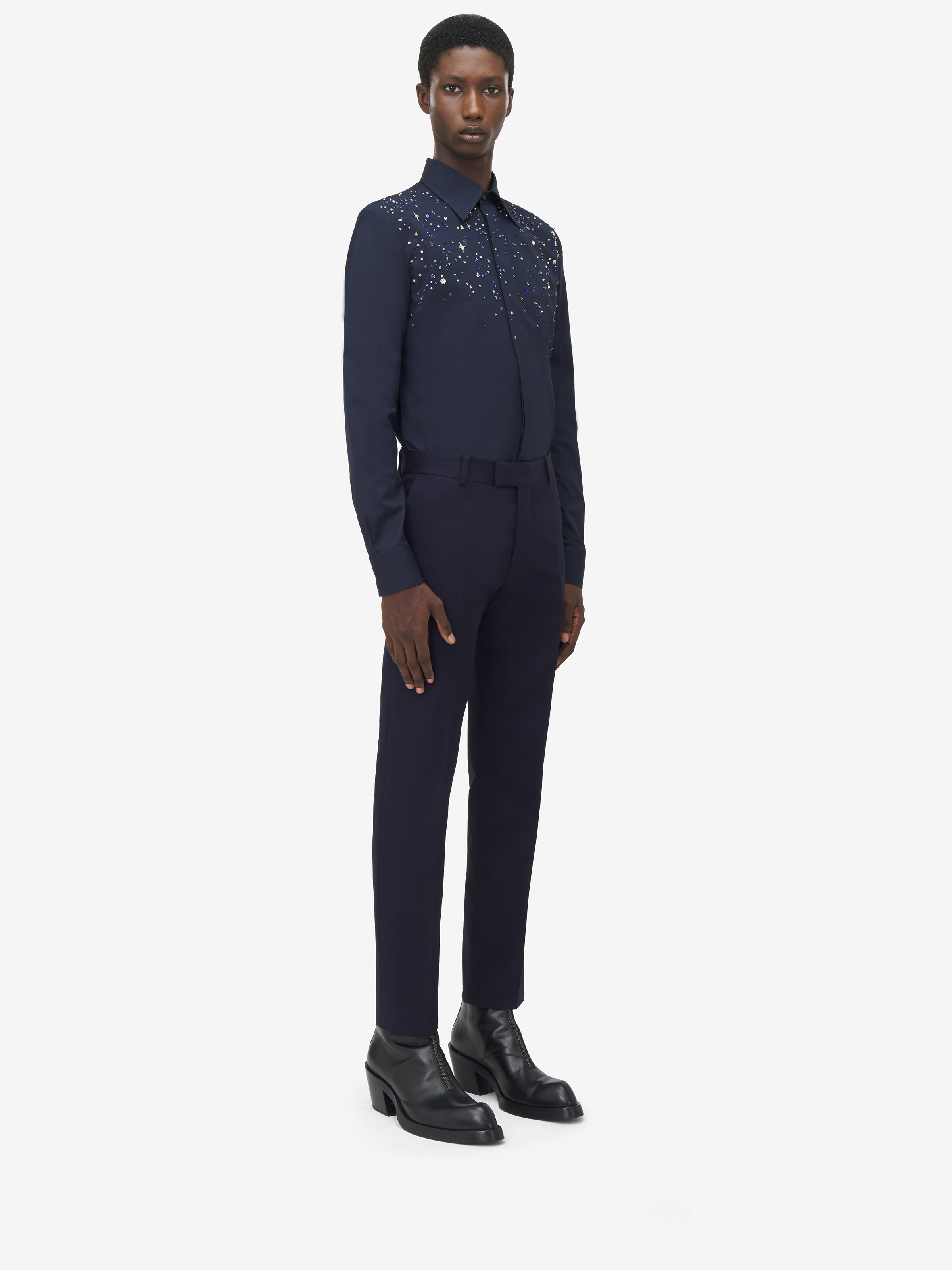 Constellation Embroidery Shirt - 4