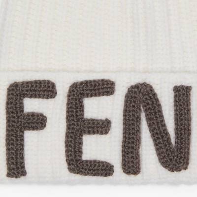 FENDI White wool beanie outlook