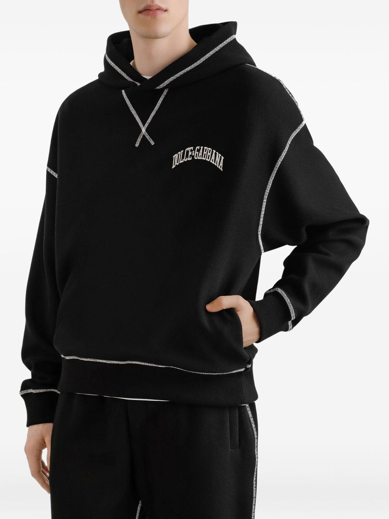 contrast-stitch hoodie 4