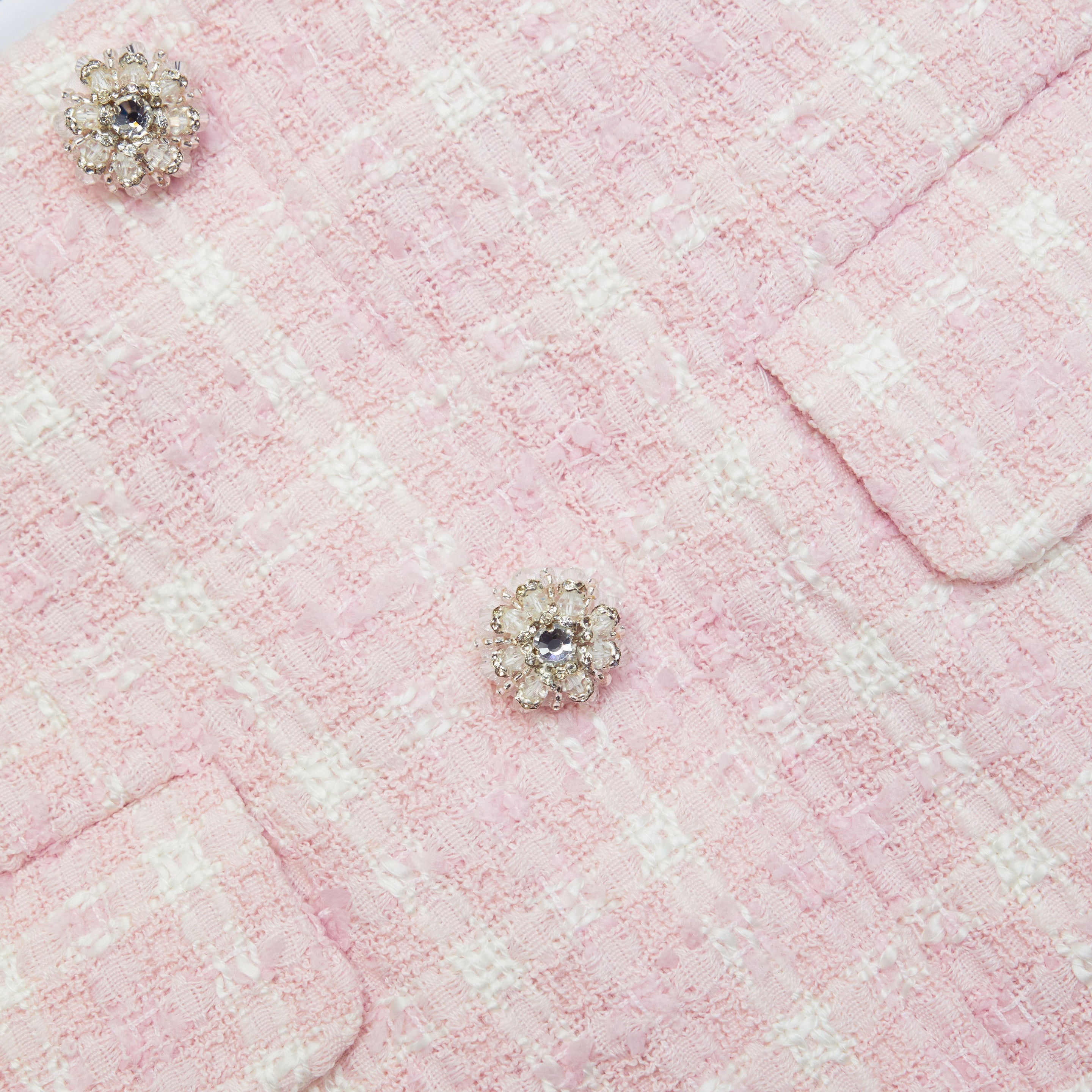 Pink Boucle Collar Jacket - 5