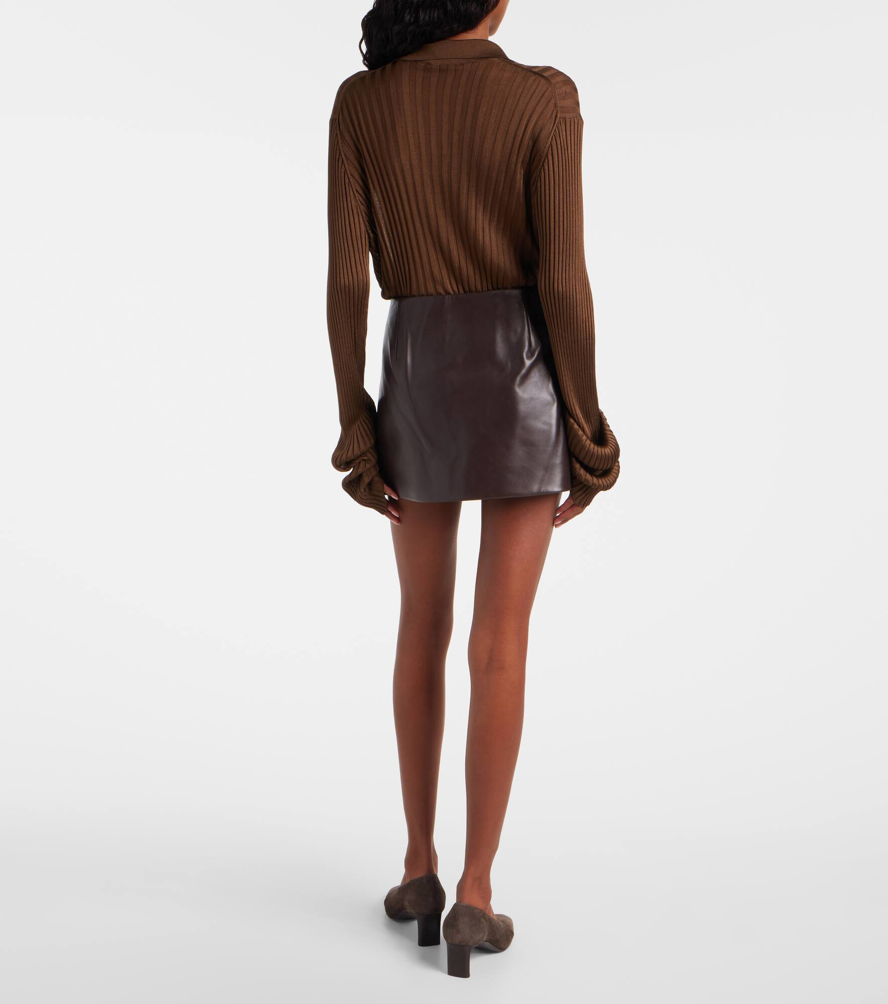 Jett leather miniskirt - 3