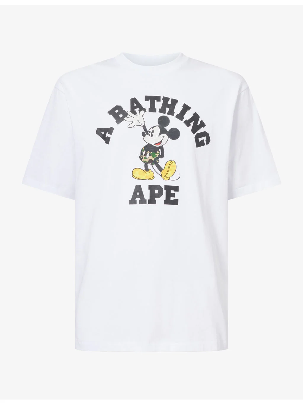 Bape X Disney Mickey Mouse Cotton T-Shirt - 1