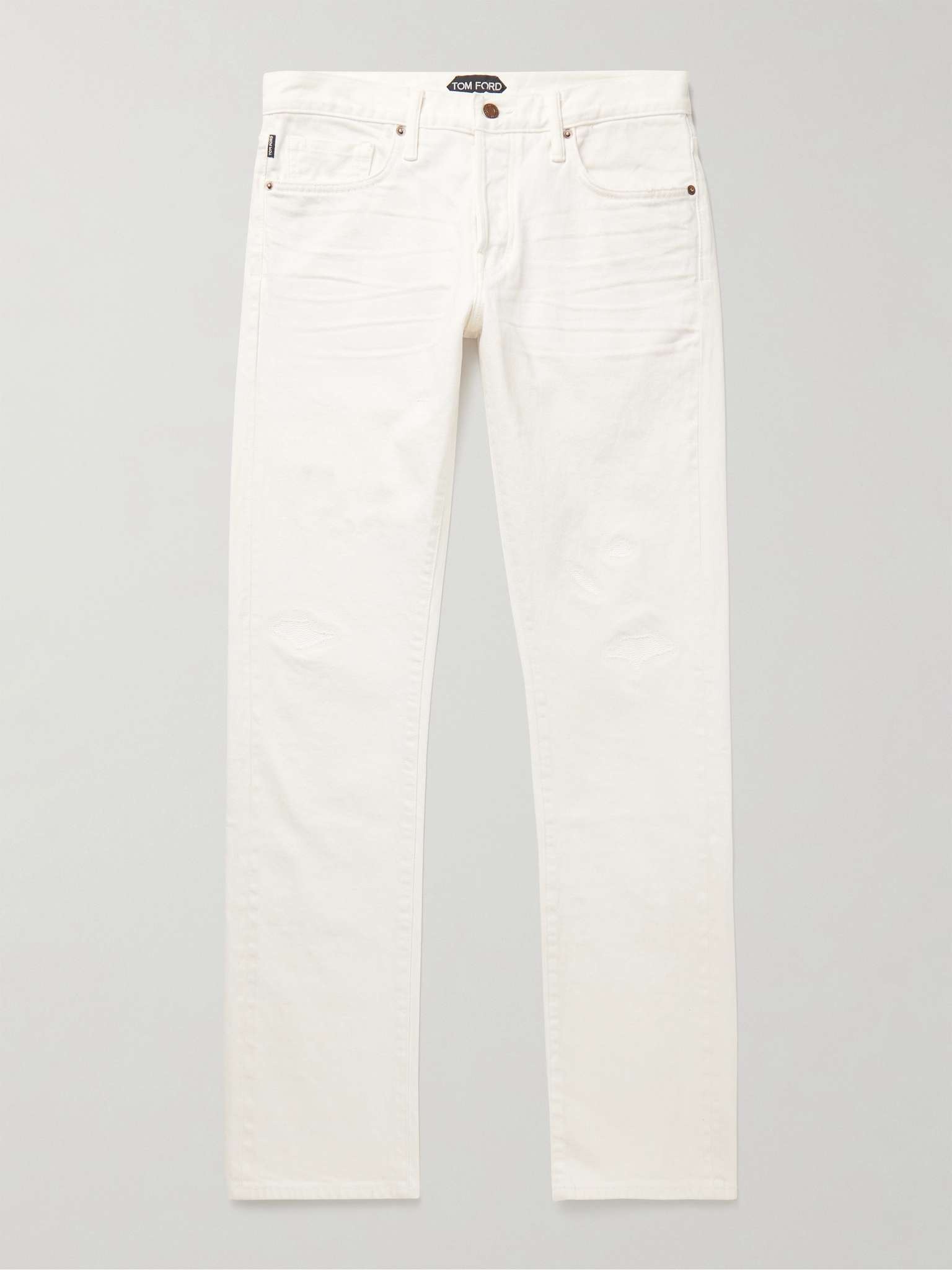 Slim-Fit Straight-Leg Selvedge Jeans - 1