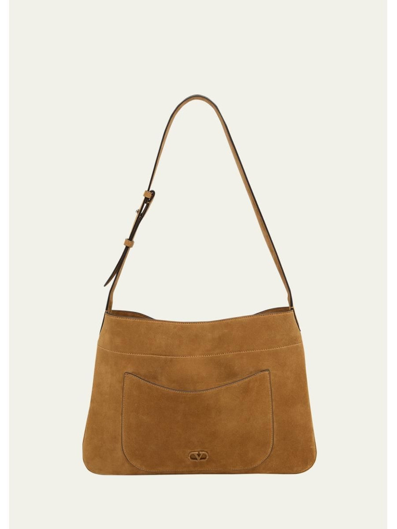 Men's Emil Small Suede Hobo Bag 1