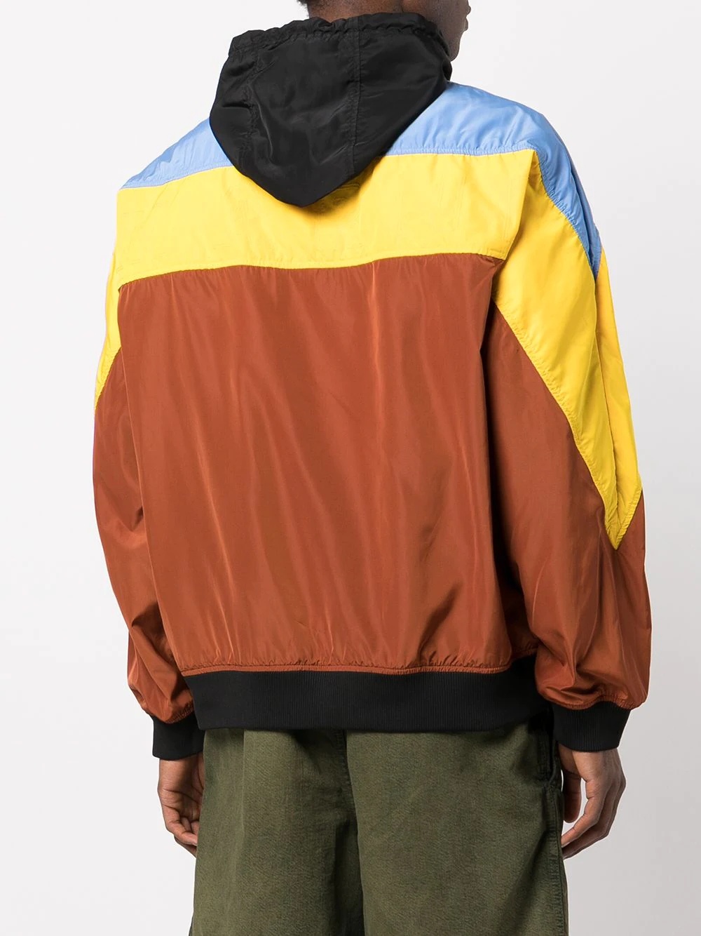 hooded colour-block lightweight jacket - 4