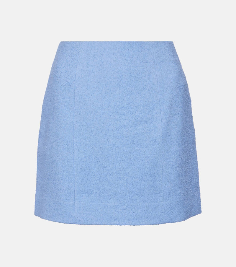 Cotton and linen-blend miniskirt - 1