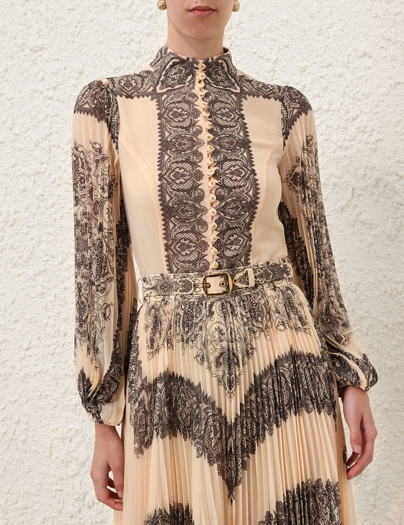 Zimmermann SUNRAY PLEATED BLOUSE outlook
